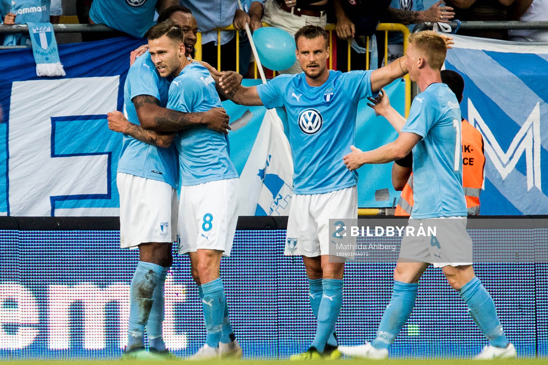 Arnór Ingvi Traustason of Malmö FF celebrates