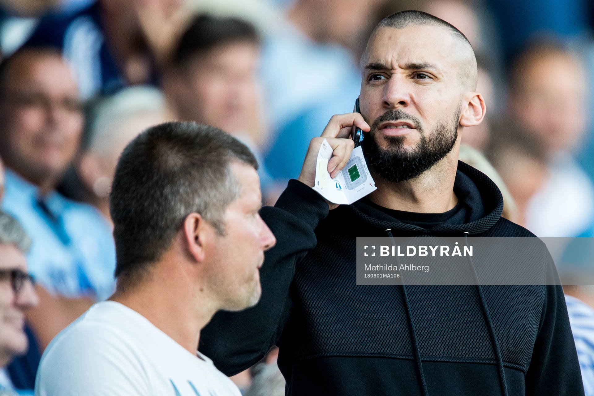 Guillermo Molins of Malmö FF in the stands prior to the