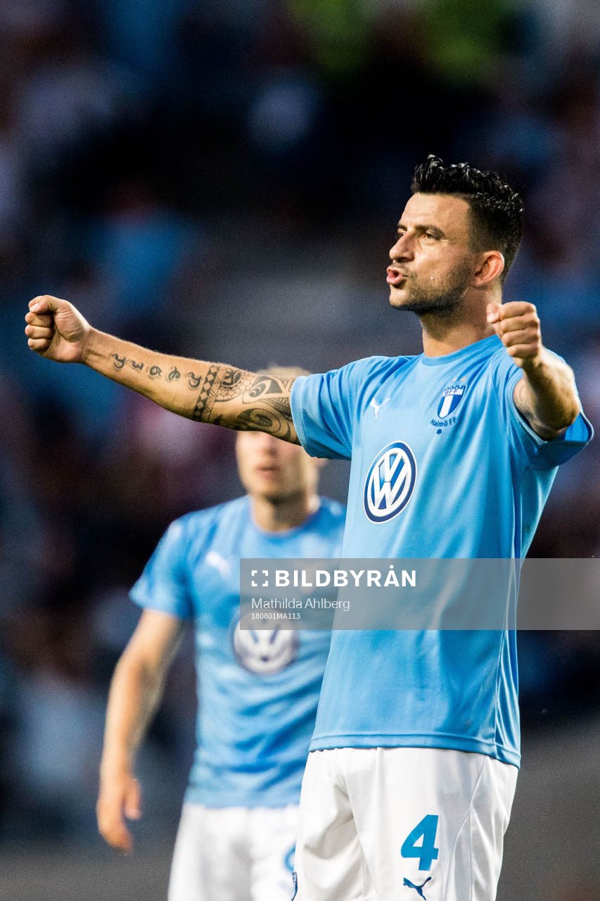 Behrang Safari of Malmö FF celebrates