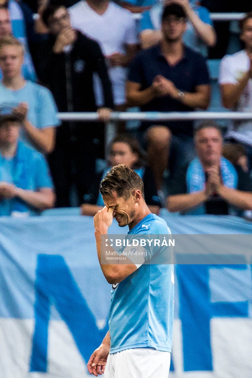 Markus Rosenberg of Malmö FF looks dejected