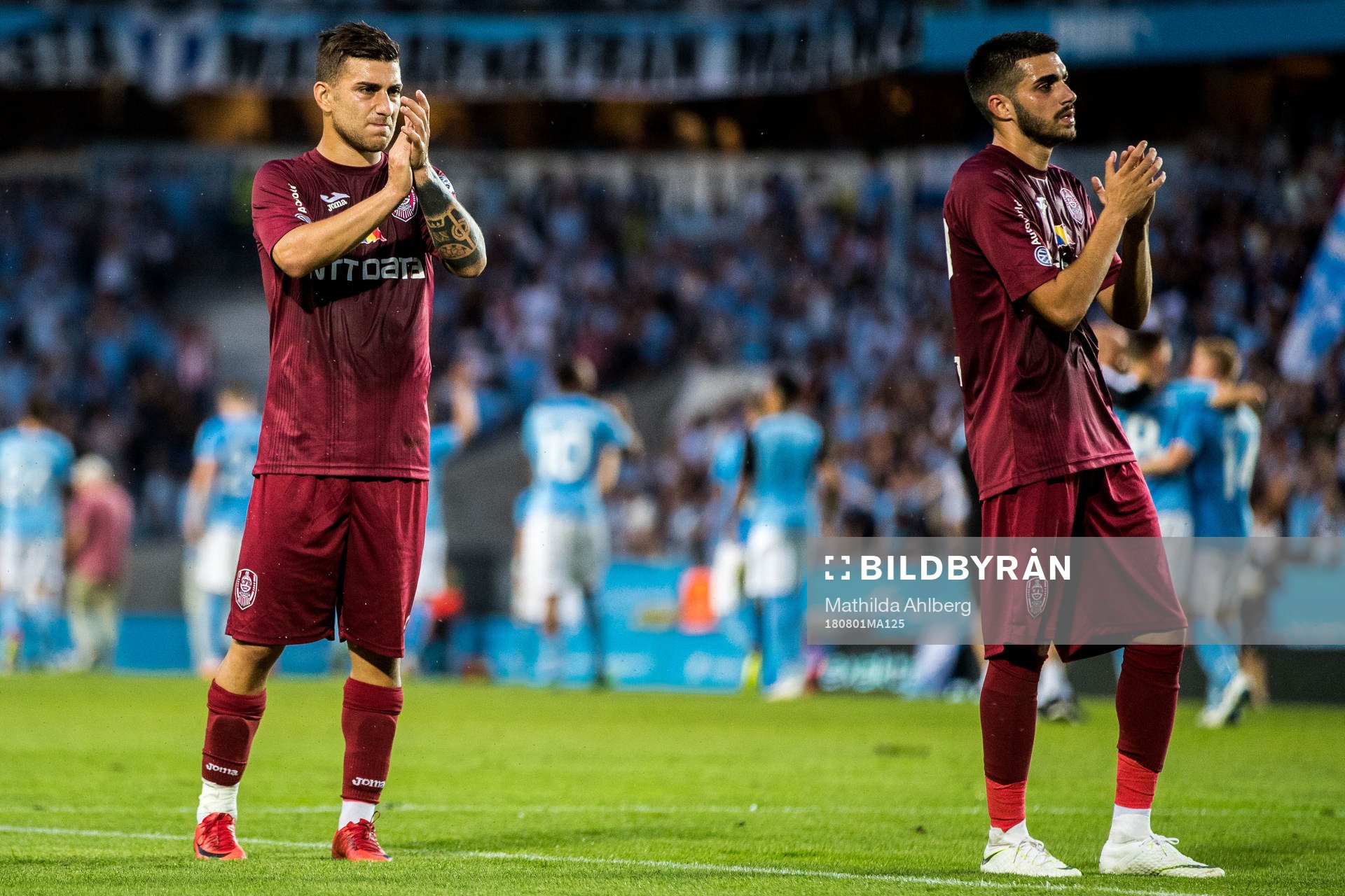 Players of Cluj looks dejected