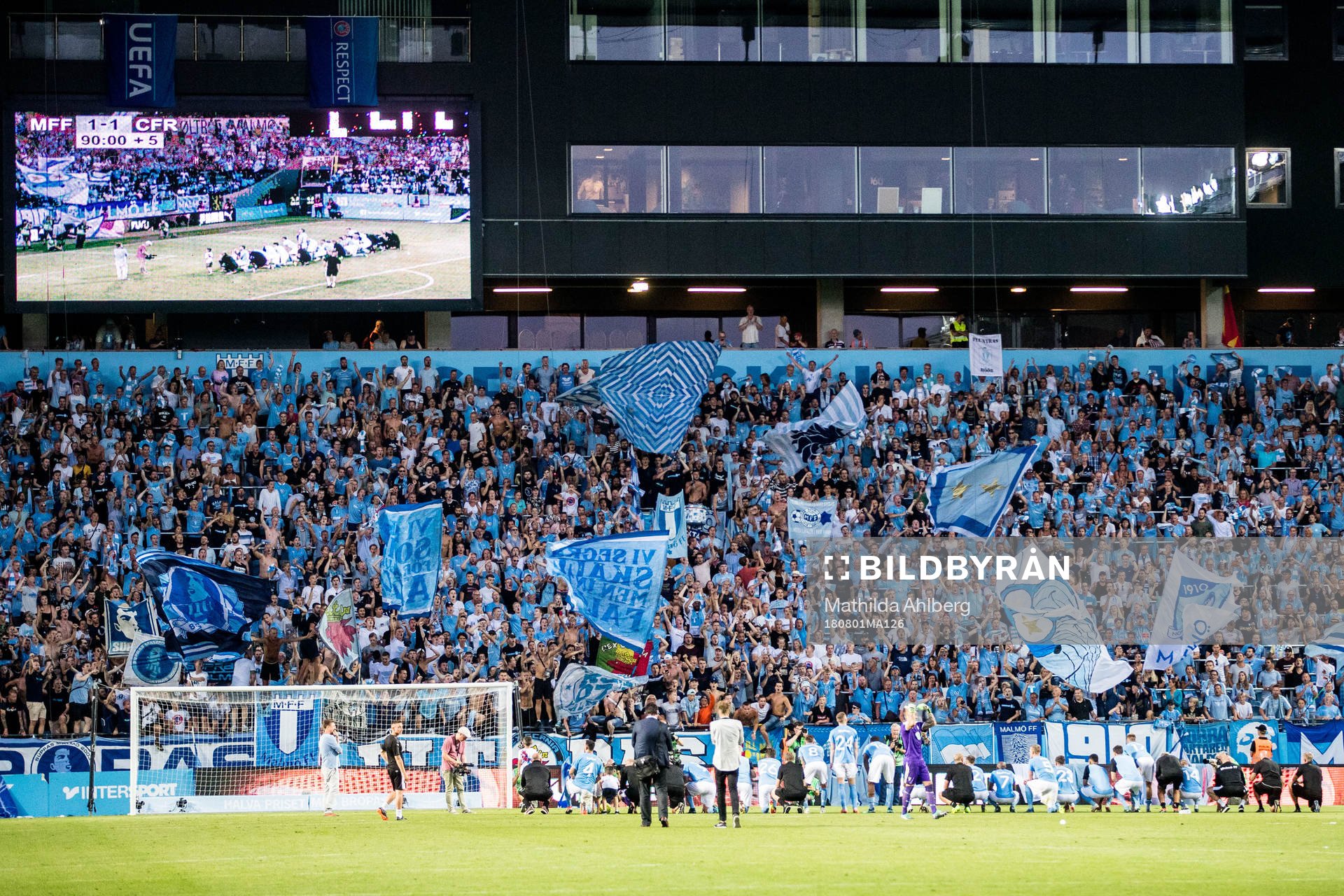 Players of Malmö FF celebrates