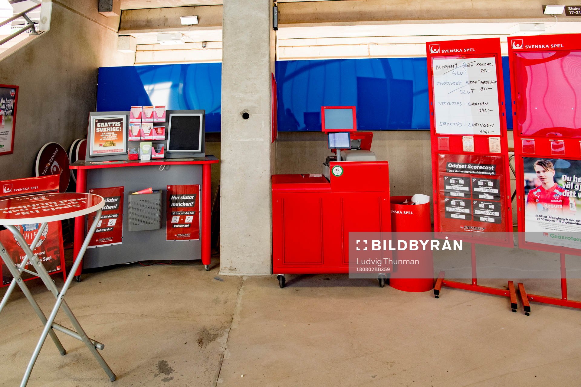En spelkiosk från Svenska Spel på Olympia