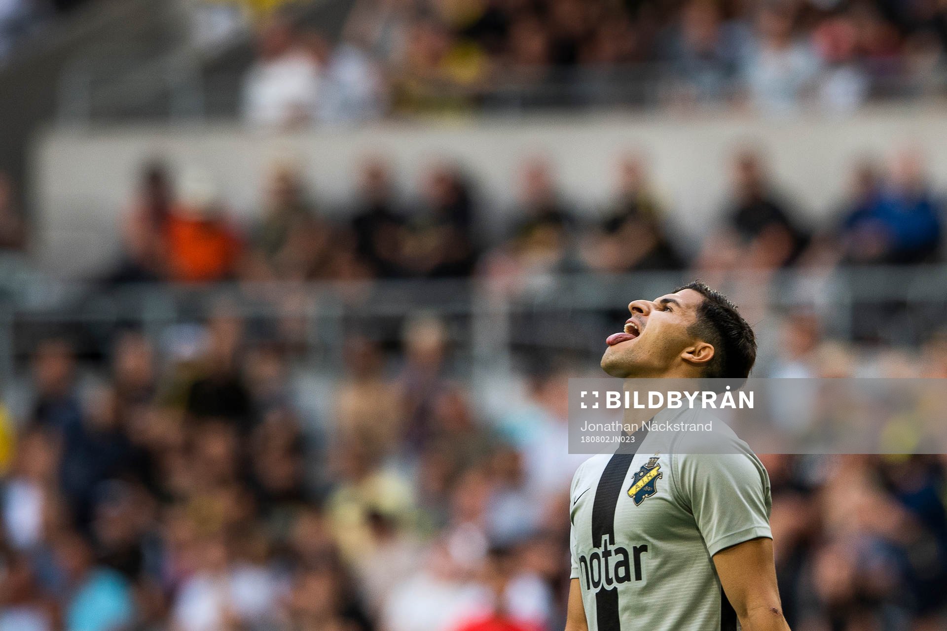 Tarik Elyounoussi of AIK reacts