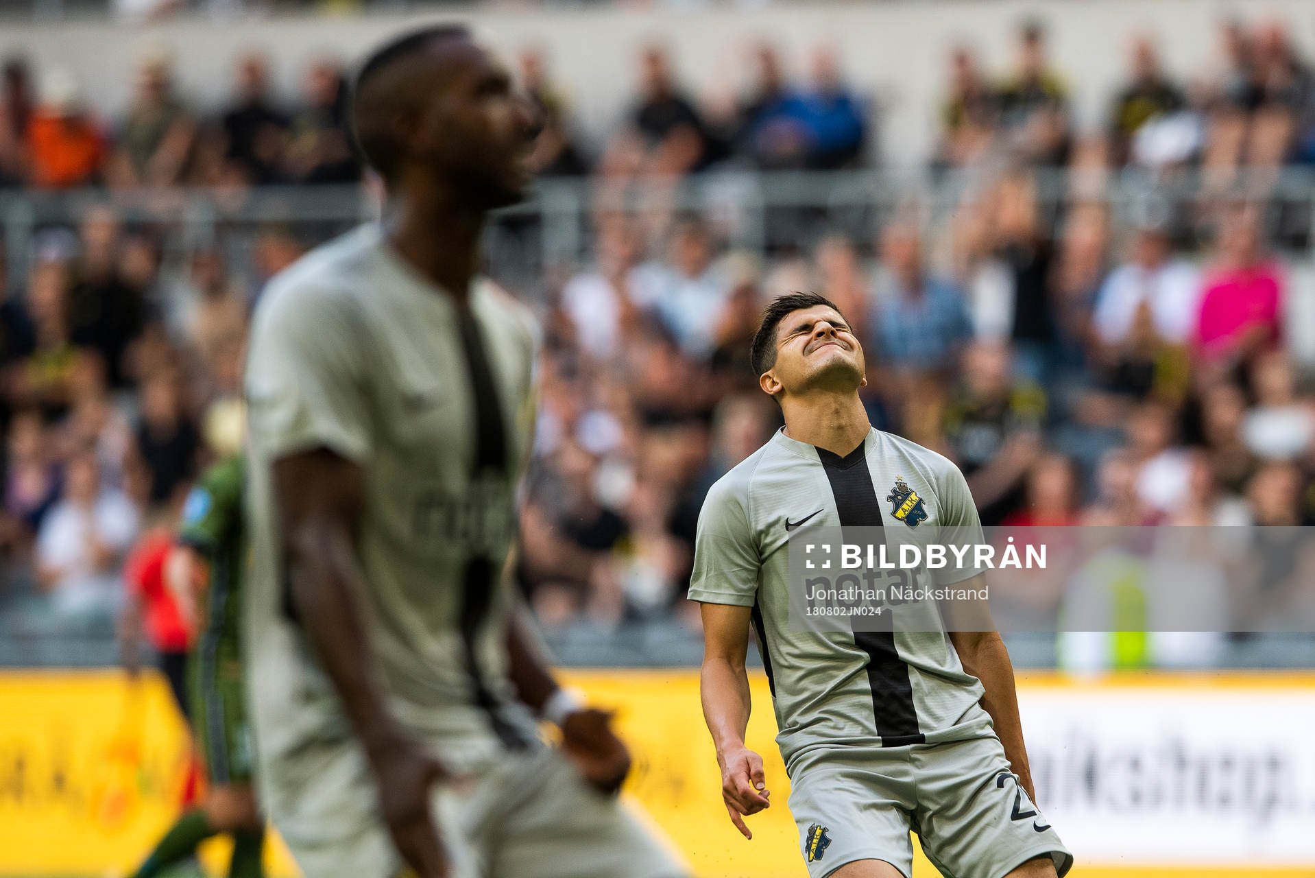 Tarik Elyounoussi of AIK reacts