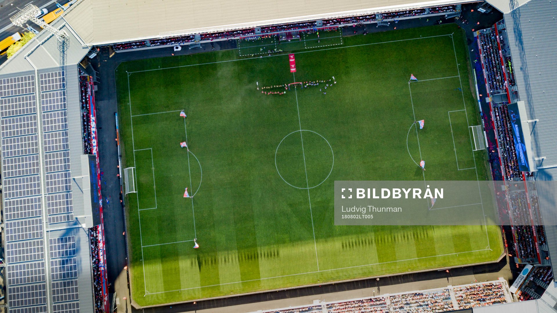 Översiktsbild över Olympia inför fotbollsmatchen i Superettan mellan Helsingborg och Norrby den 2 augusti 2018 in Helsingborg.
