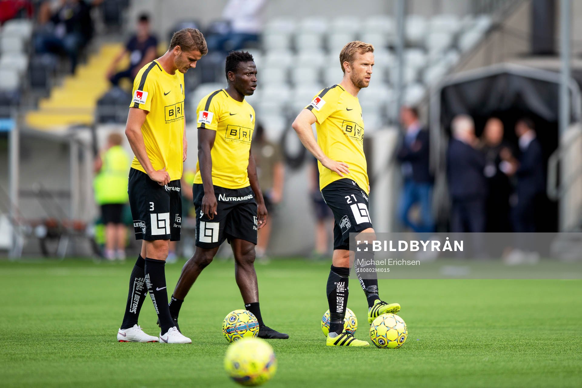 Johan Hammar, Alhassan Kamara and Rasmus Lindgren of