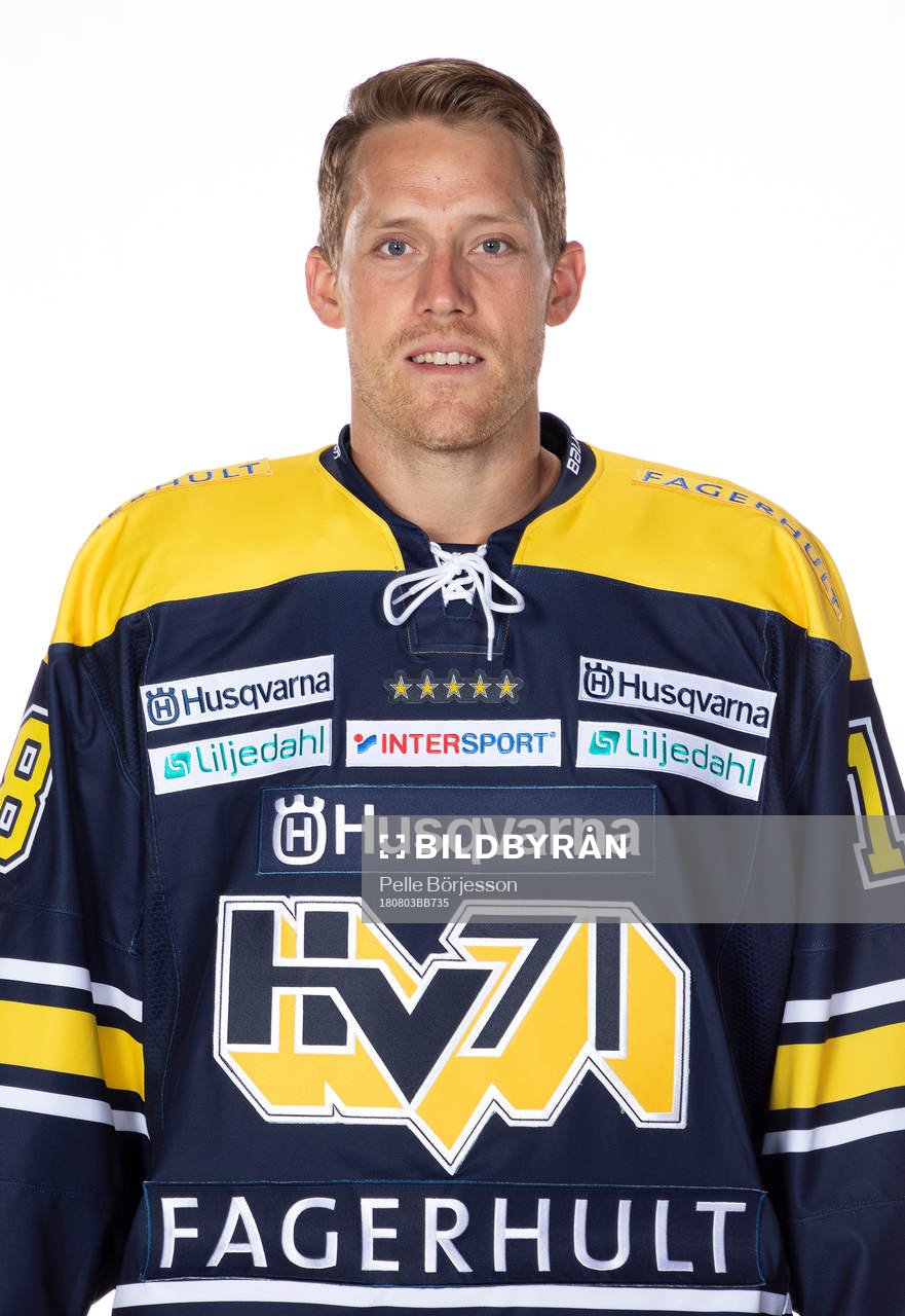 HV71s Joakim Anderssonposerar för ett porträtt