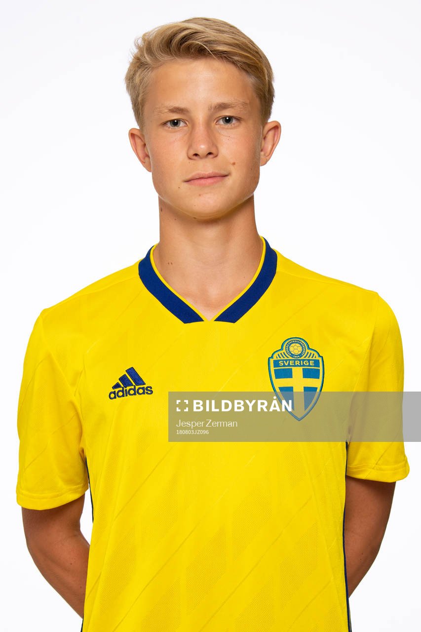 Filip Persson i P15-landslaget poserar för porträtt den 3 augusti 2018 i Stockholm.
