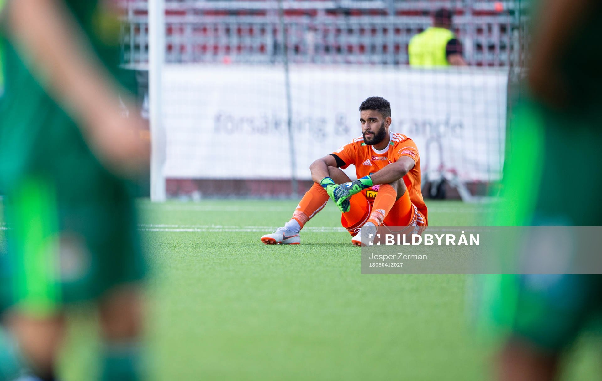 Dalkurds målvakt Sixten Mohlin deppar