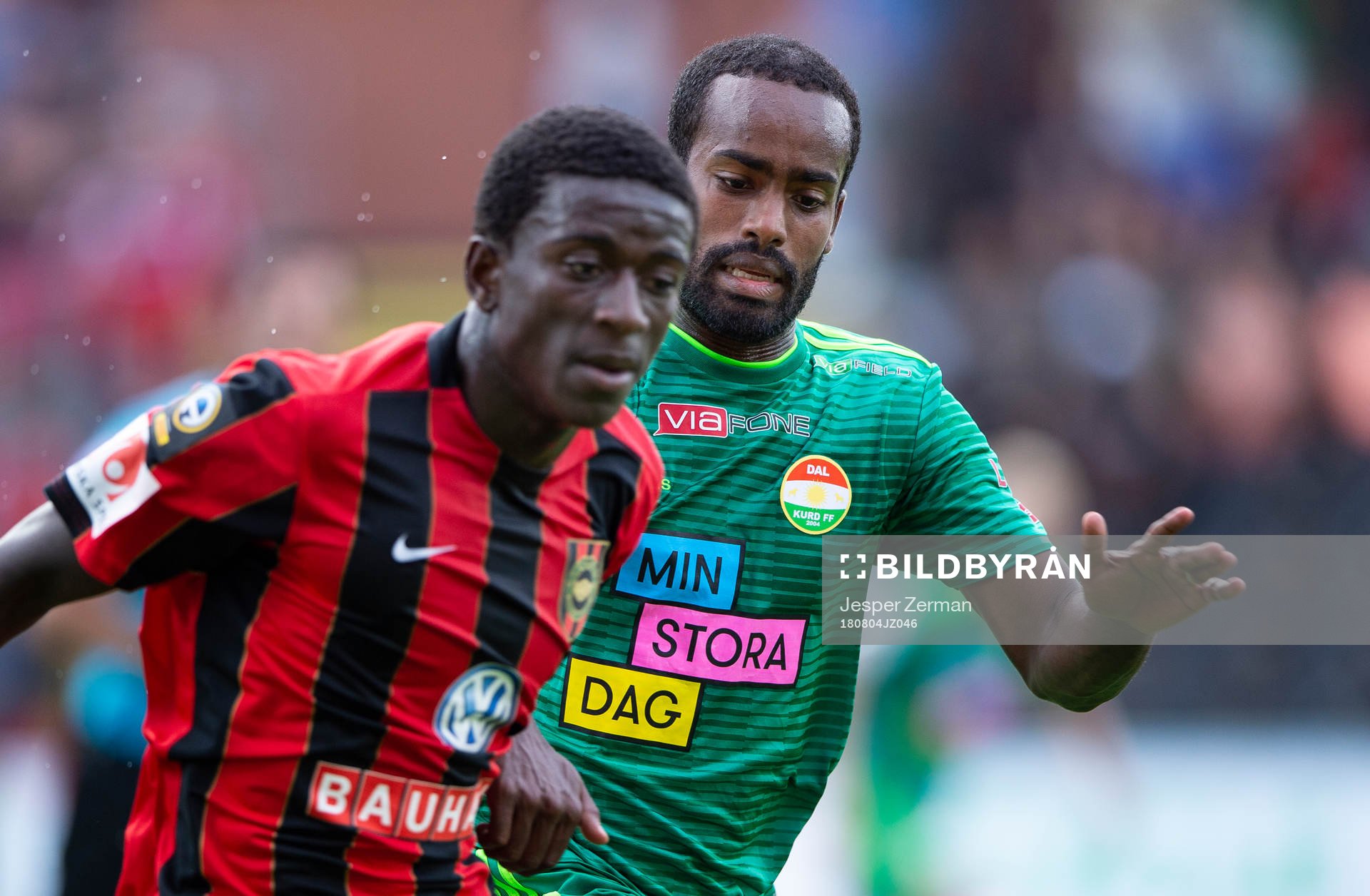Dalkurds Ammar Ahmed och Brommapojkarnas Jack Lahne