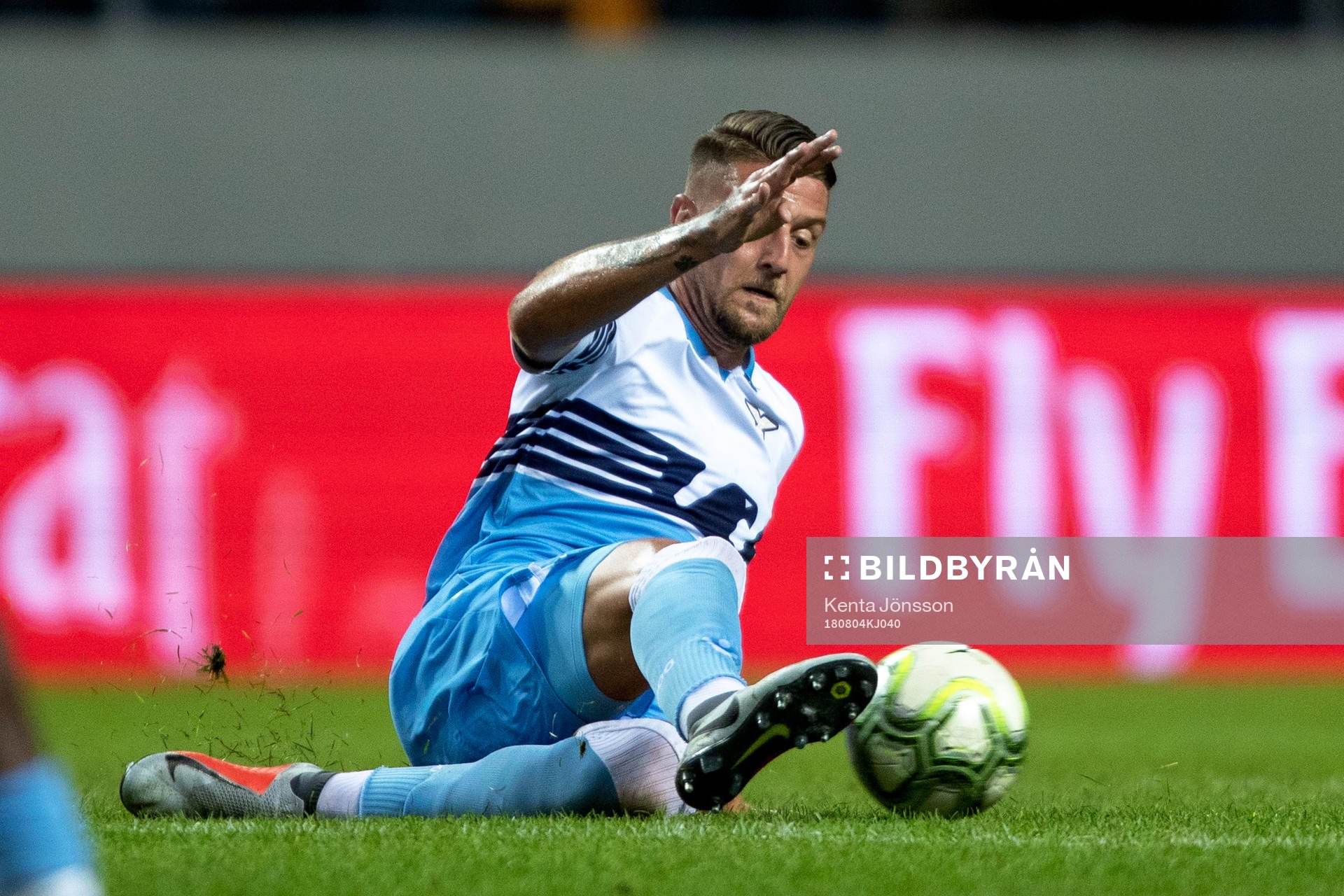 Sergej Milinkovic-Savic of Lazio during the International Champions Cup match between Arsenal and Lazio on August 4, 2018 in Stockholm. 