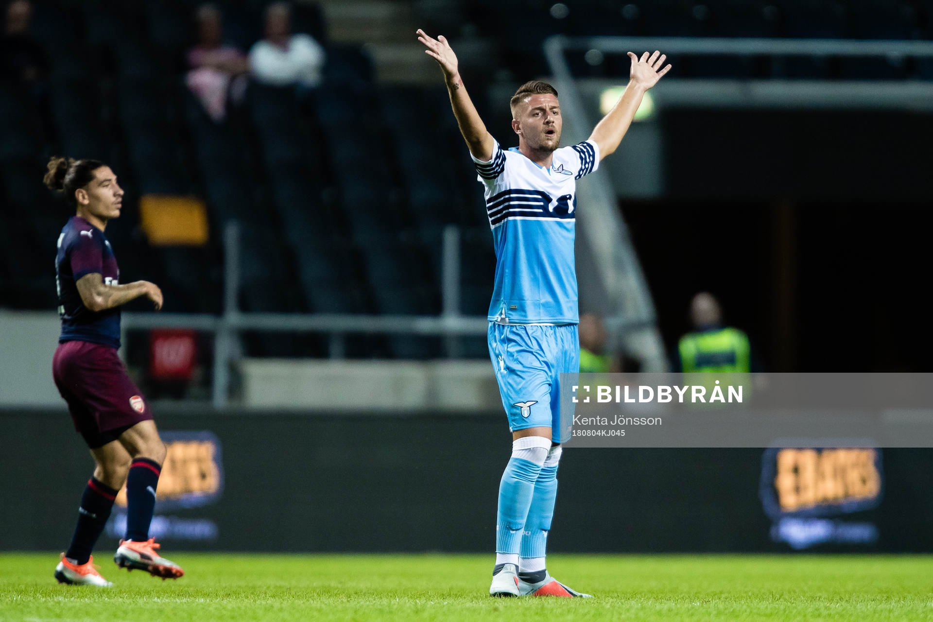 Sergej Milinkovic-Savic of Lazio looks dejected