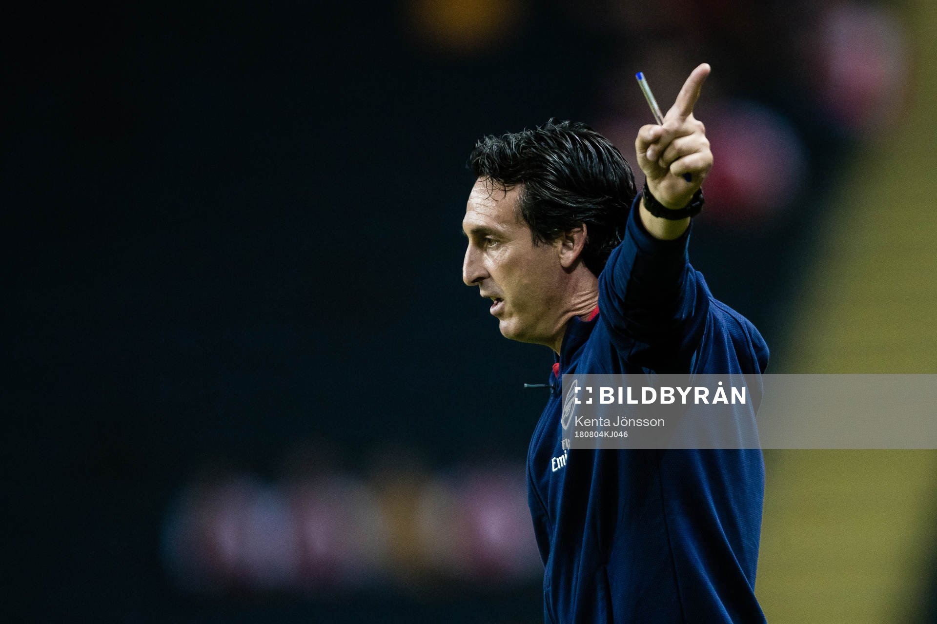 Coach Unai Emery of Arsenal