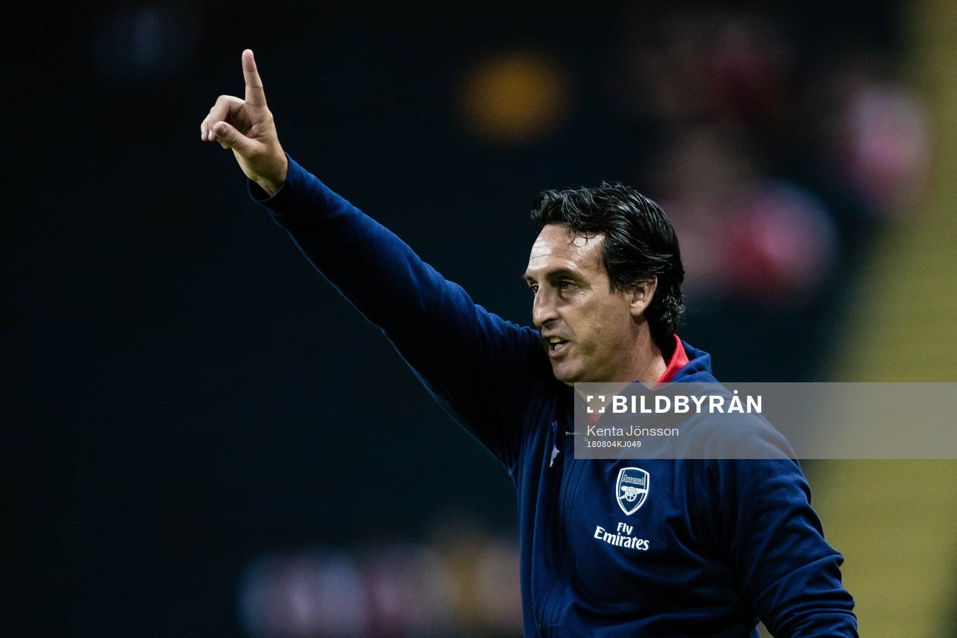 Coach Unai Emery of Arsenal