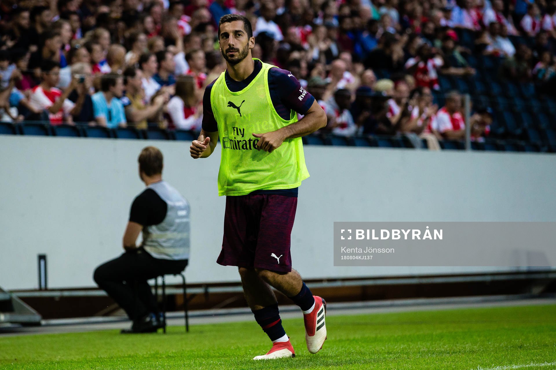 Henrikh Mkhitaryan of Arsenal during the International Champions Cup match between Arsenal and Lazio on August 4, 2018 in Stockholm. 