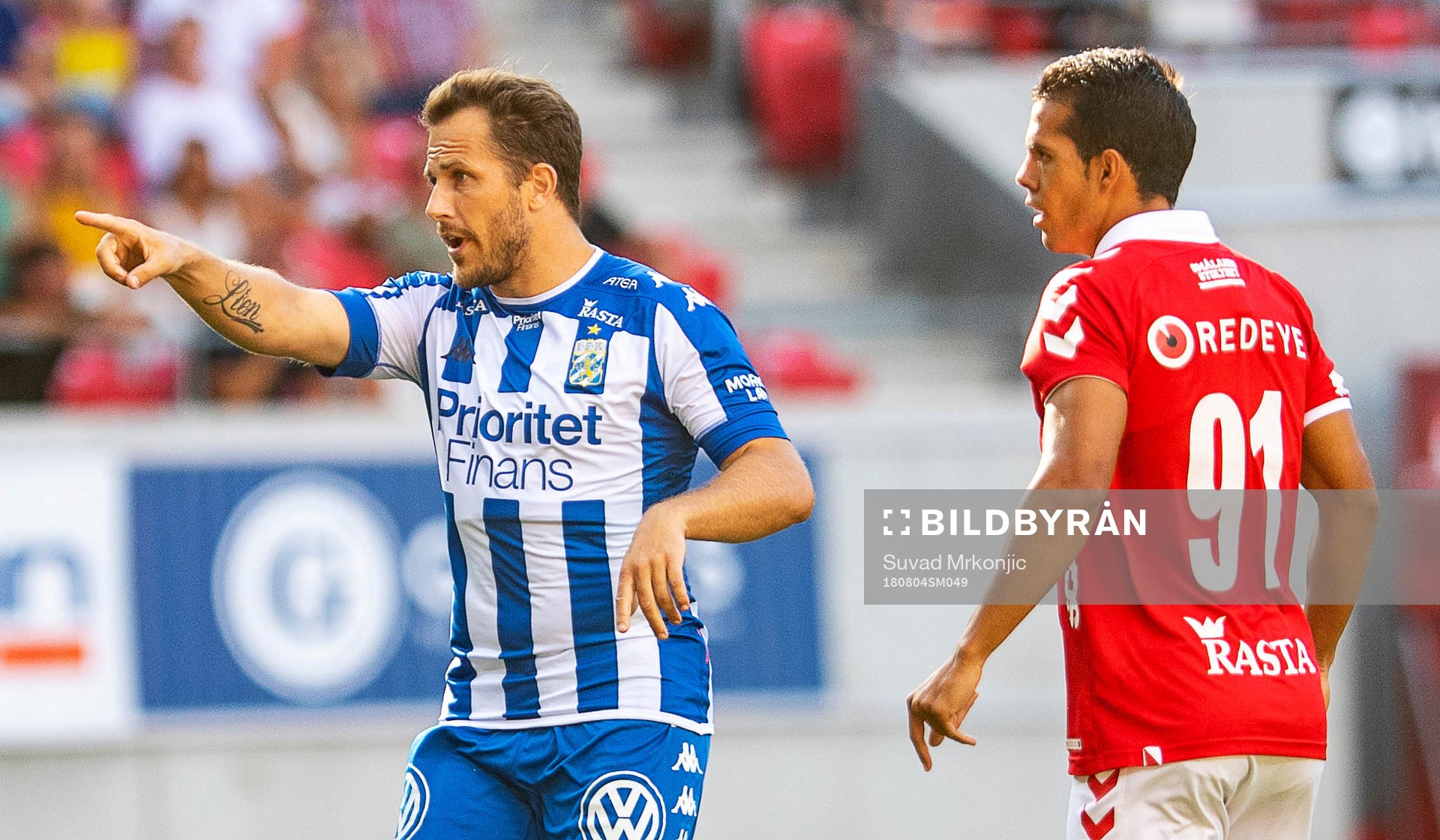 Kalmars Hiago Ramiro och IFK Göteborgs Tobias Hysén