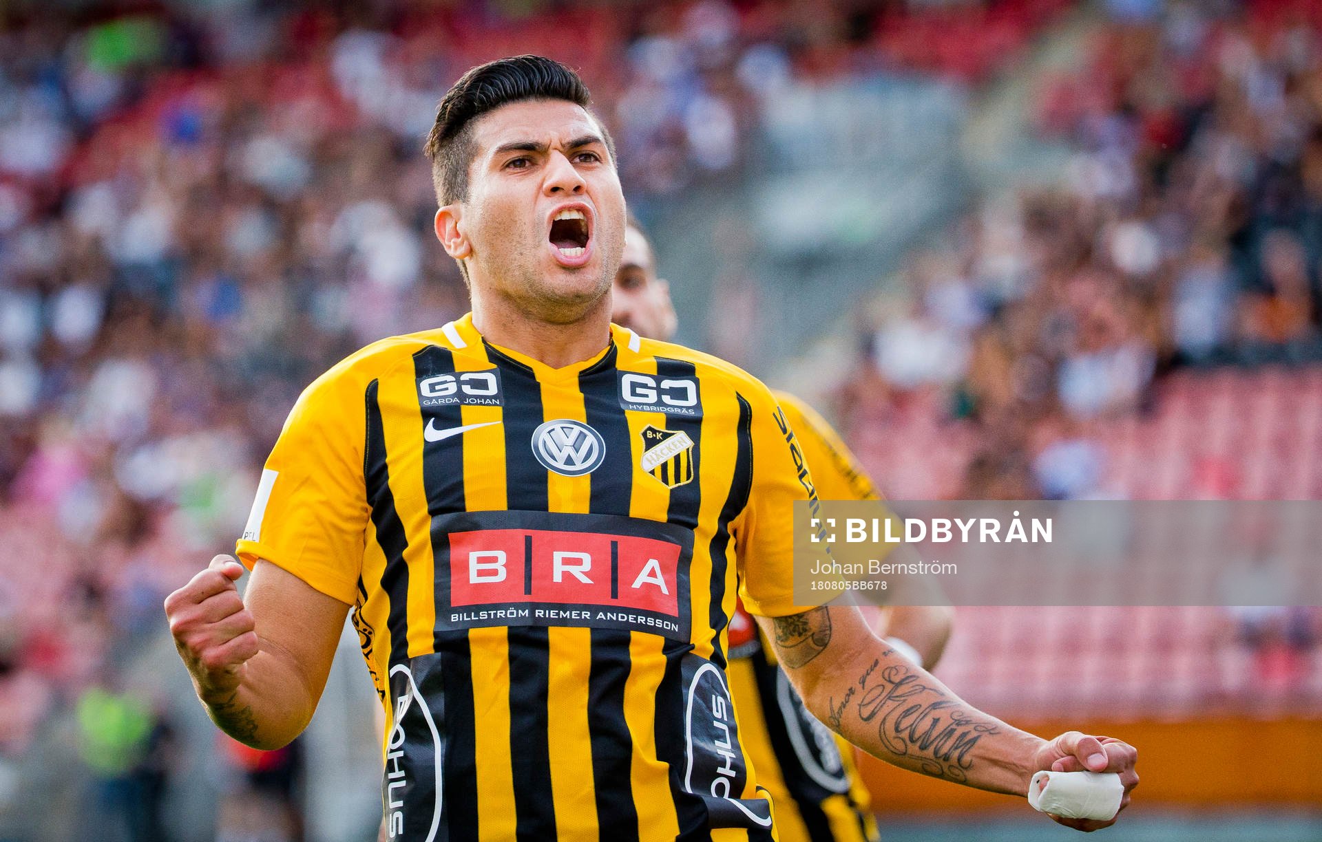 Häckens Paulinho gör mål och jublar vid 1-2 målet