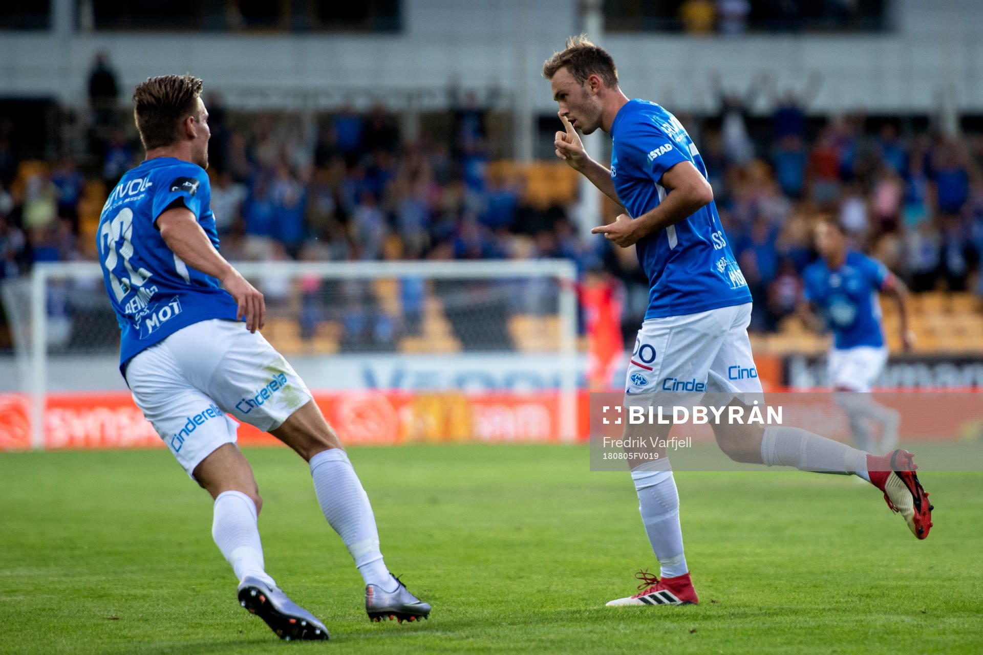 Fredrik Aursnes of Molde celebrates