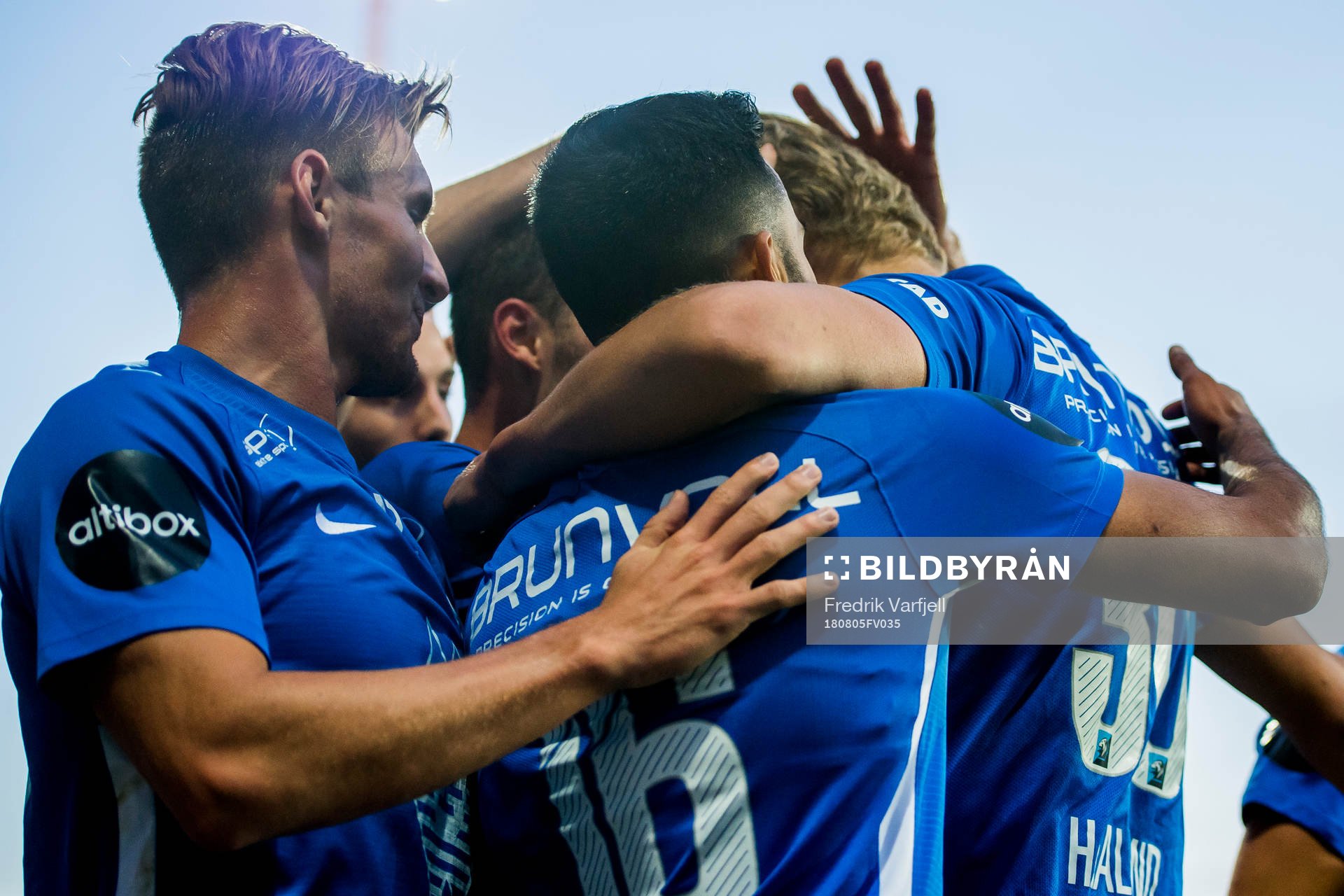 Etzaz Hussain of Molde celebrates
