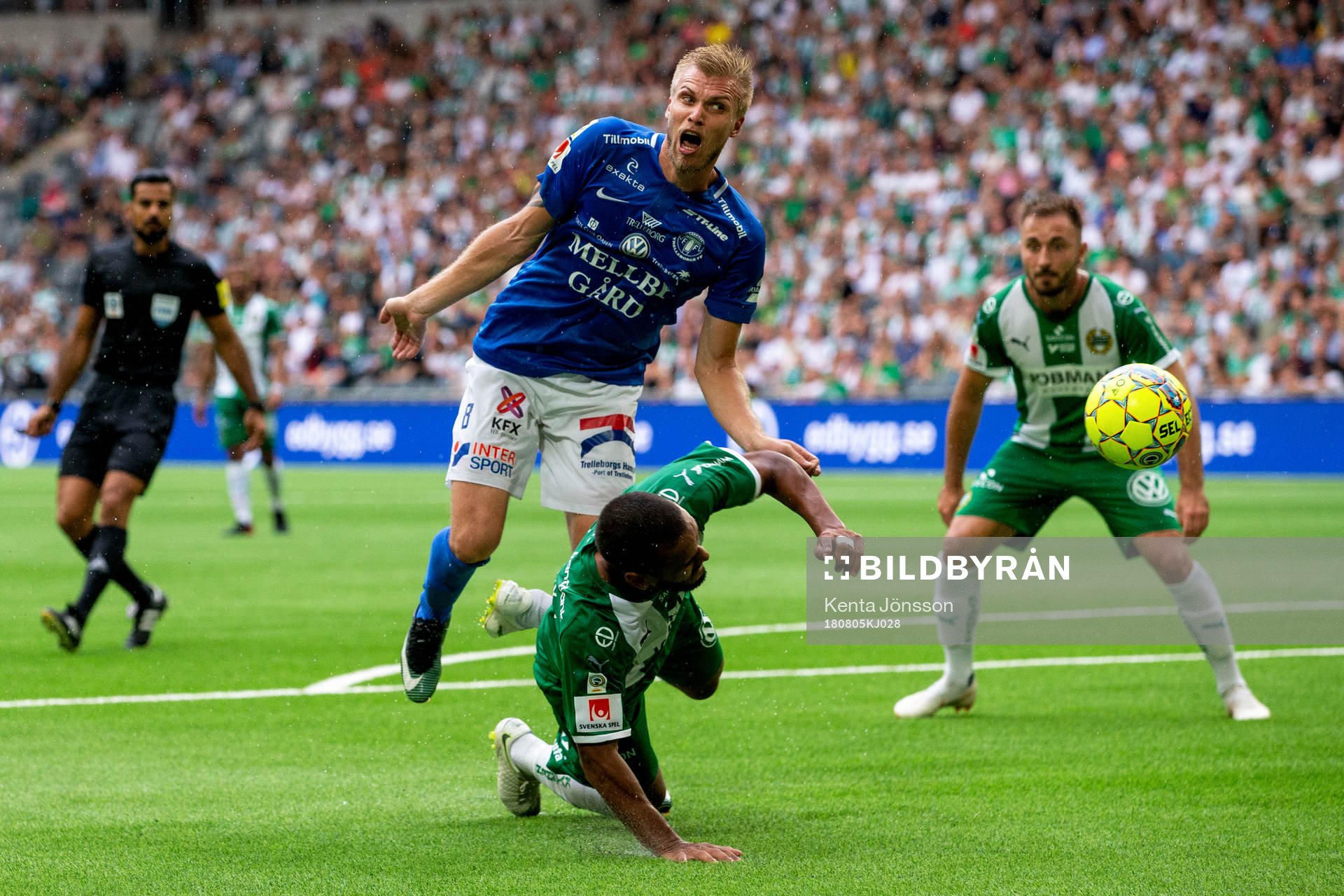Trelleborgs Robin Nilsson och Hammarbys Junes Barny