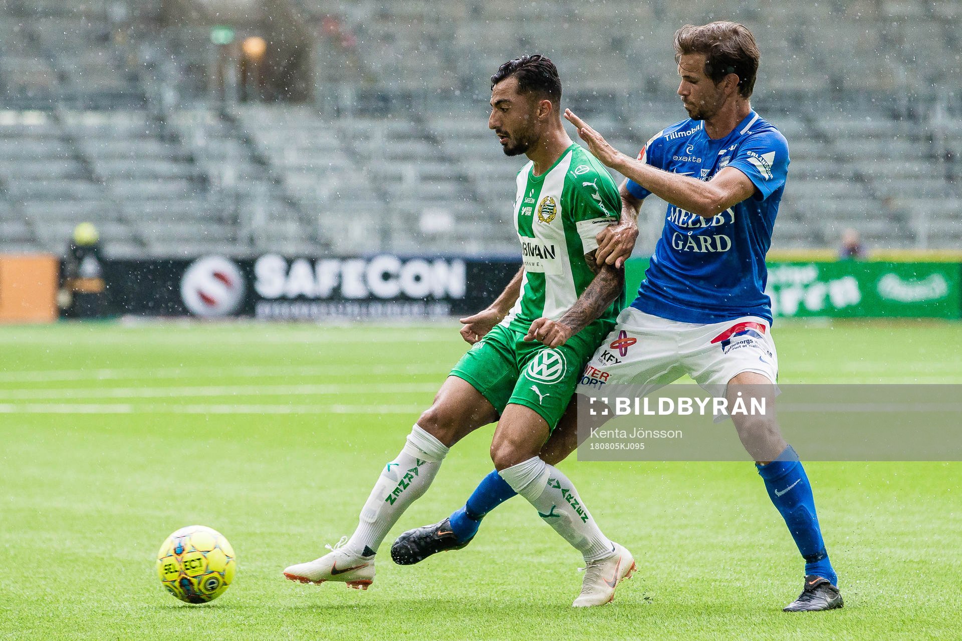 Hammarbys Jiloan Hamad och Trelleborgs Sebastian Ohlsson