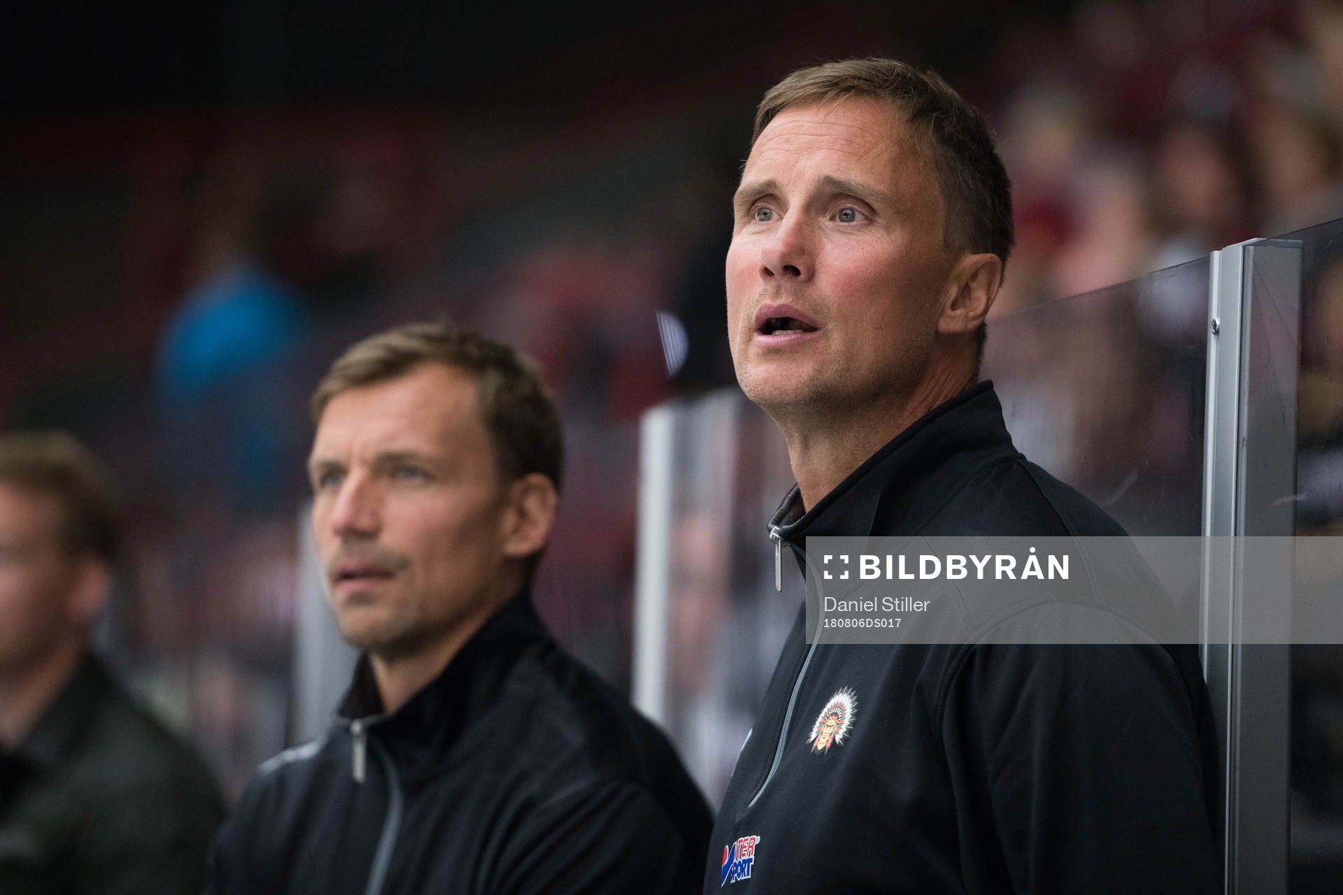 Assisterande tränare Kristofer Näslund och tränare Roger