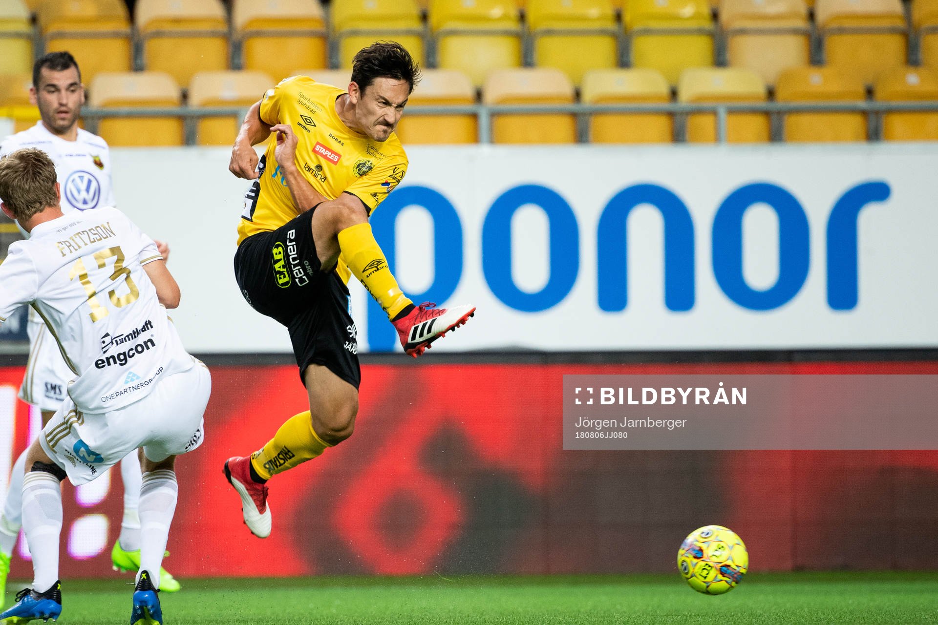 Elfsborgs Stefan Ishizaki under fotbollsmatchen i Allsvenskan mellan Elfsborg och Östersund den 6 augusti 2018 i Borås.