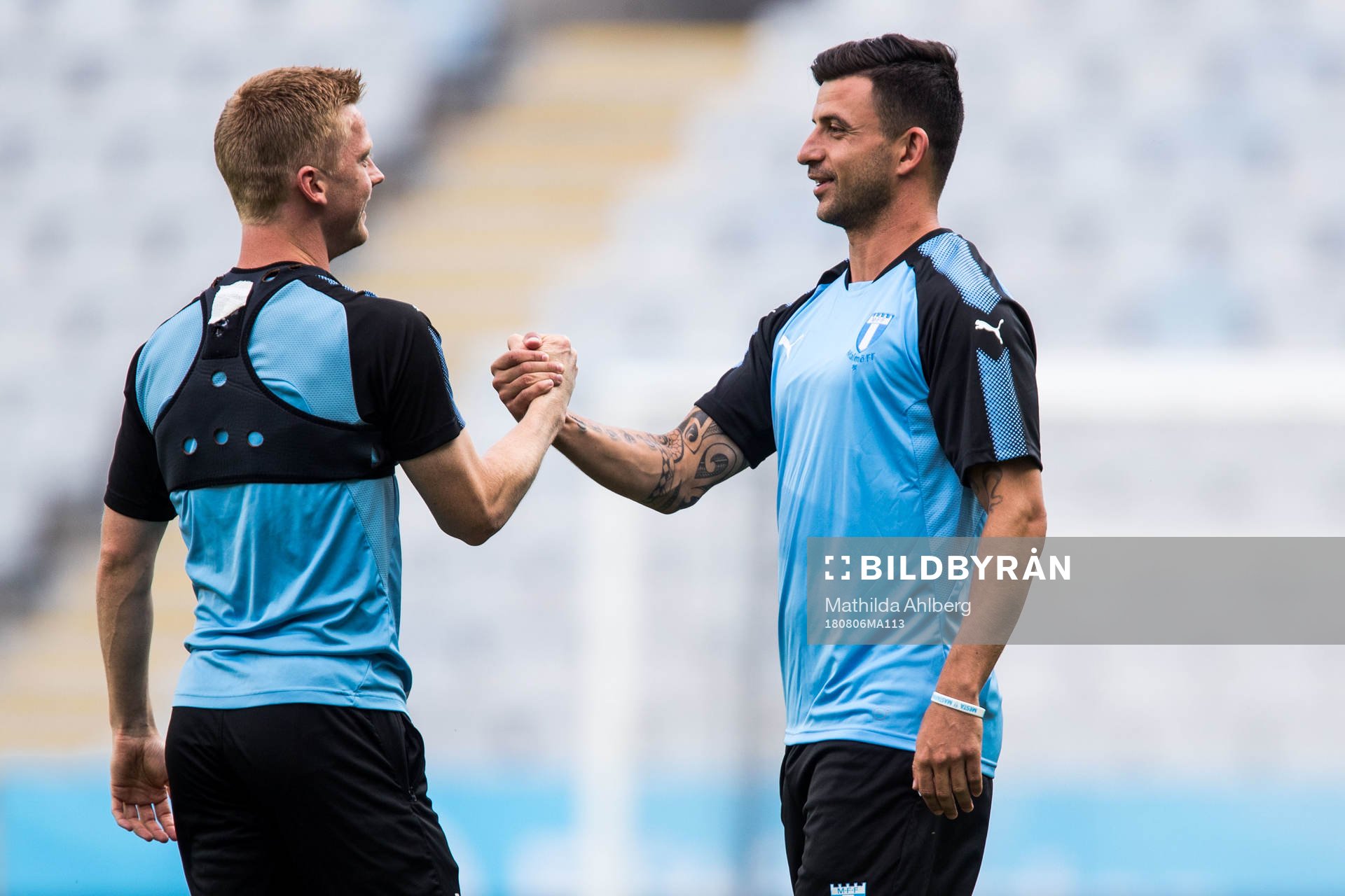 Anders Christiansen and Behrang Safari of Malmö FF