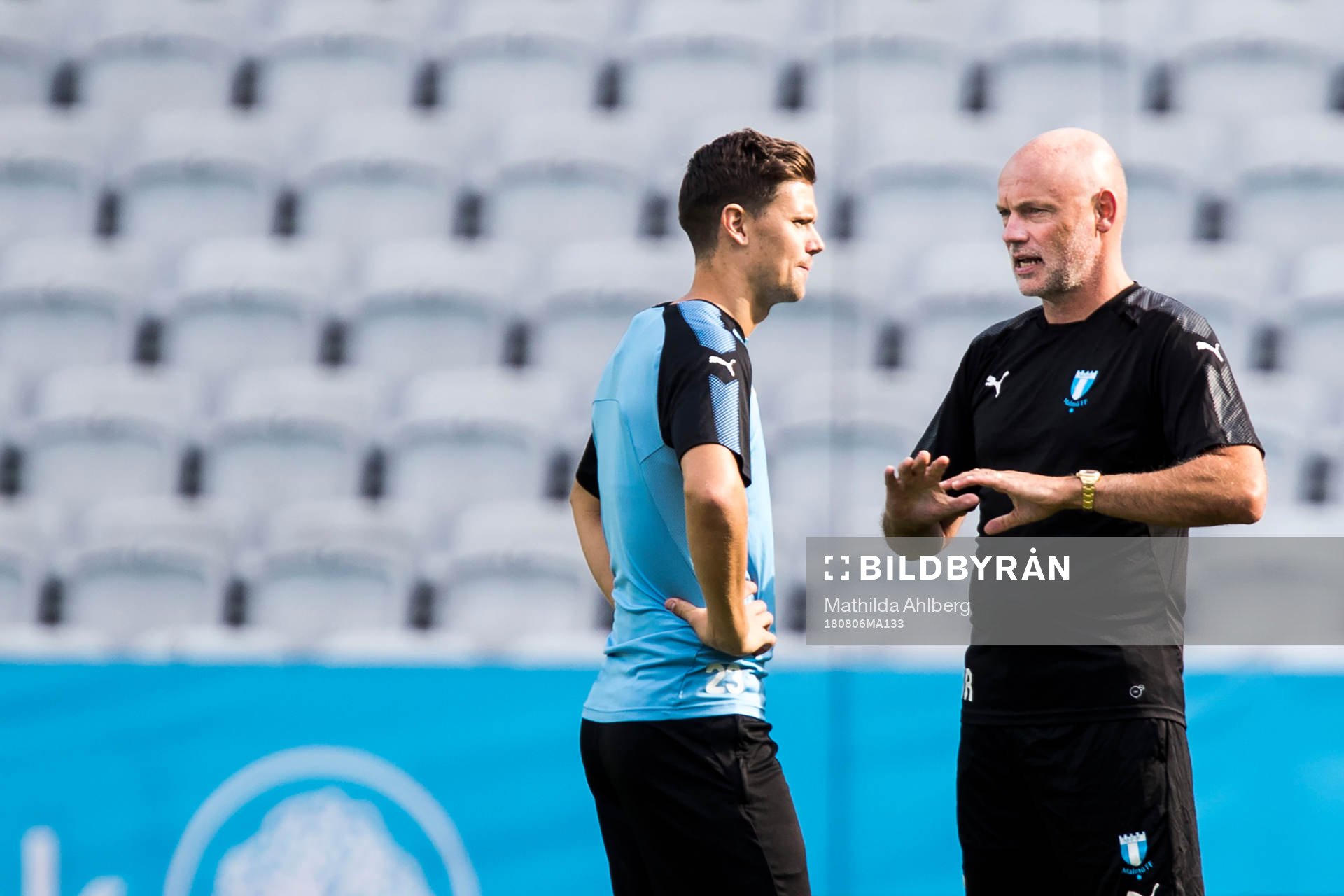 Marcus Antonsson and head coach Uwe Rösler of Malmö FF