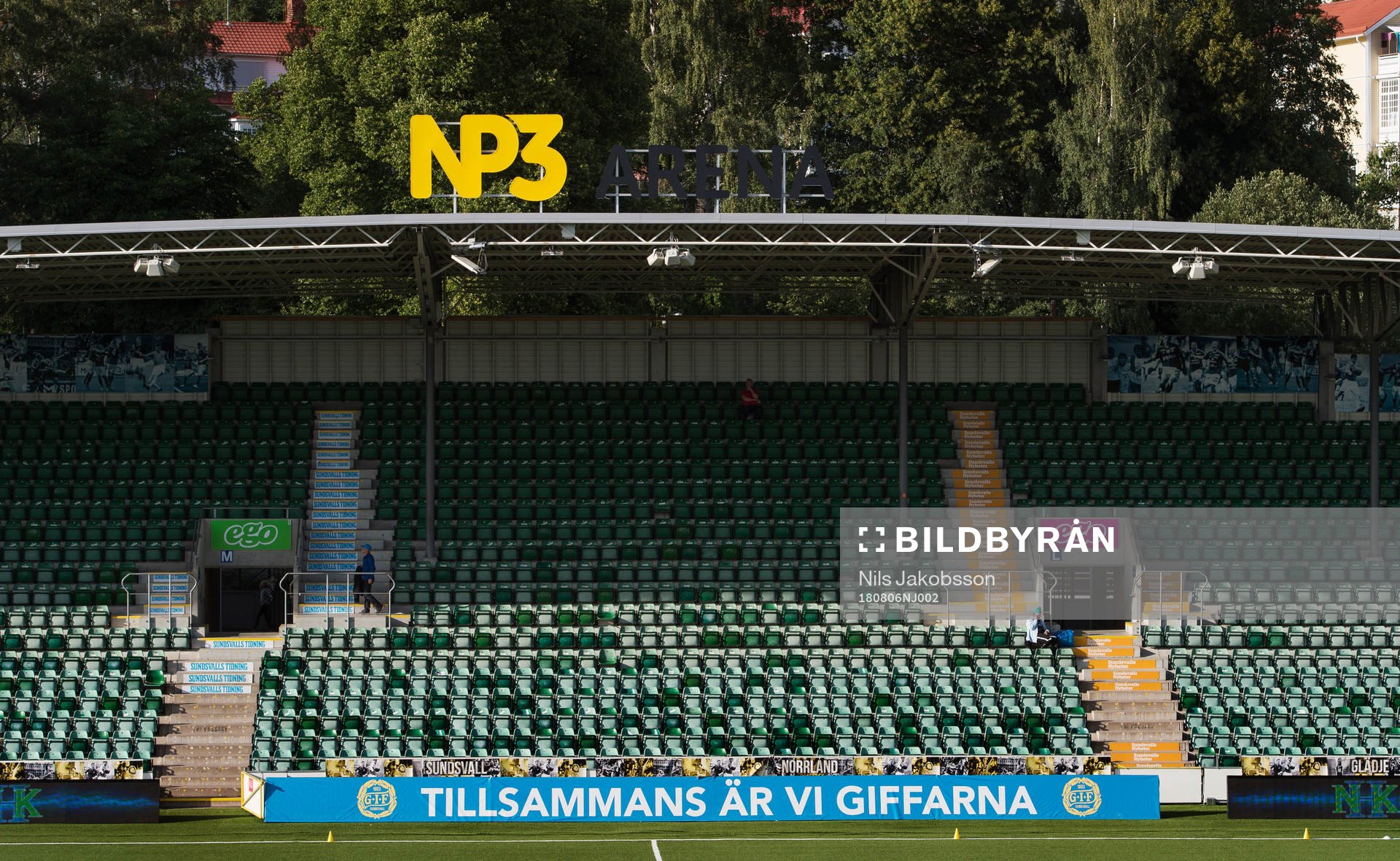NP3-arena innan fotbollsmatchen i Allsvenskan mellan GIF