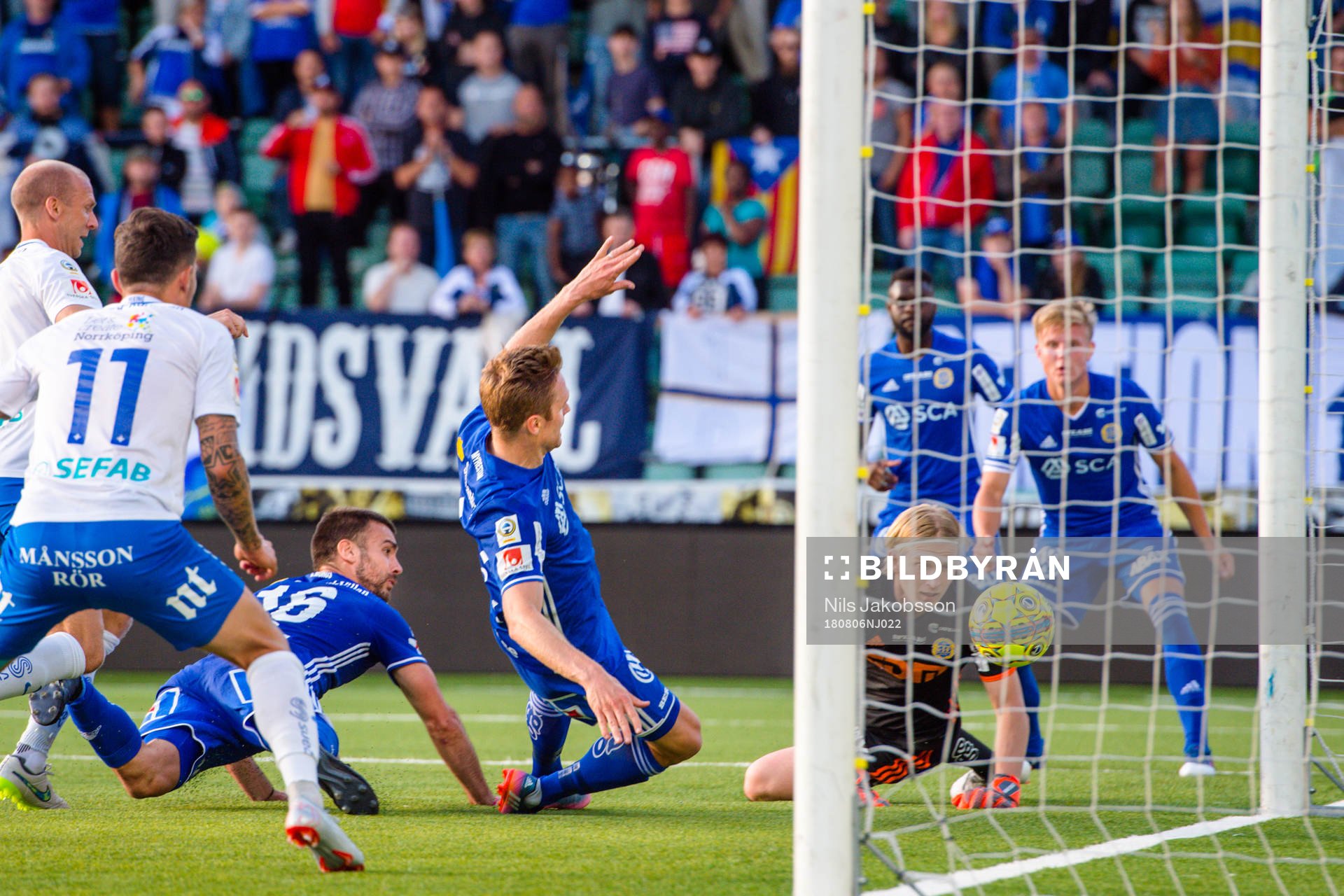 Sundsvalls målvakt William Eskelinen vid Norrköpings 0-1