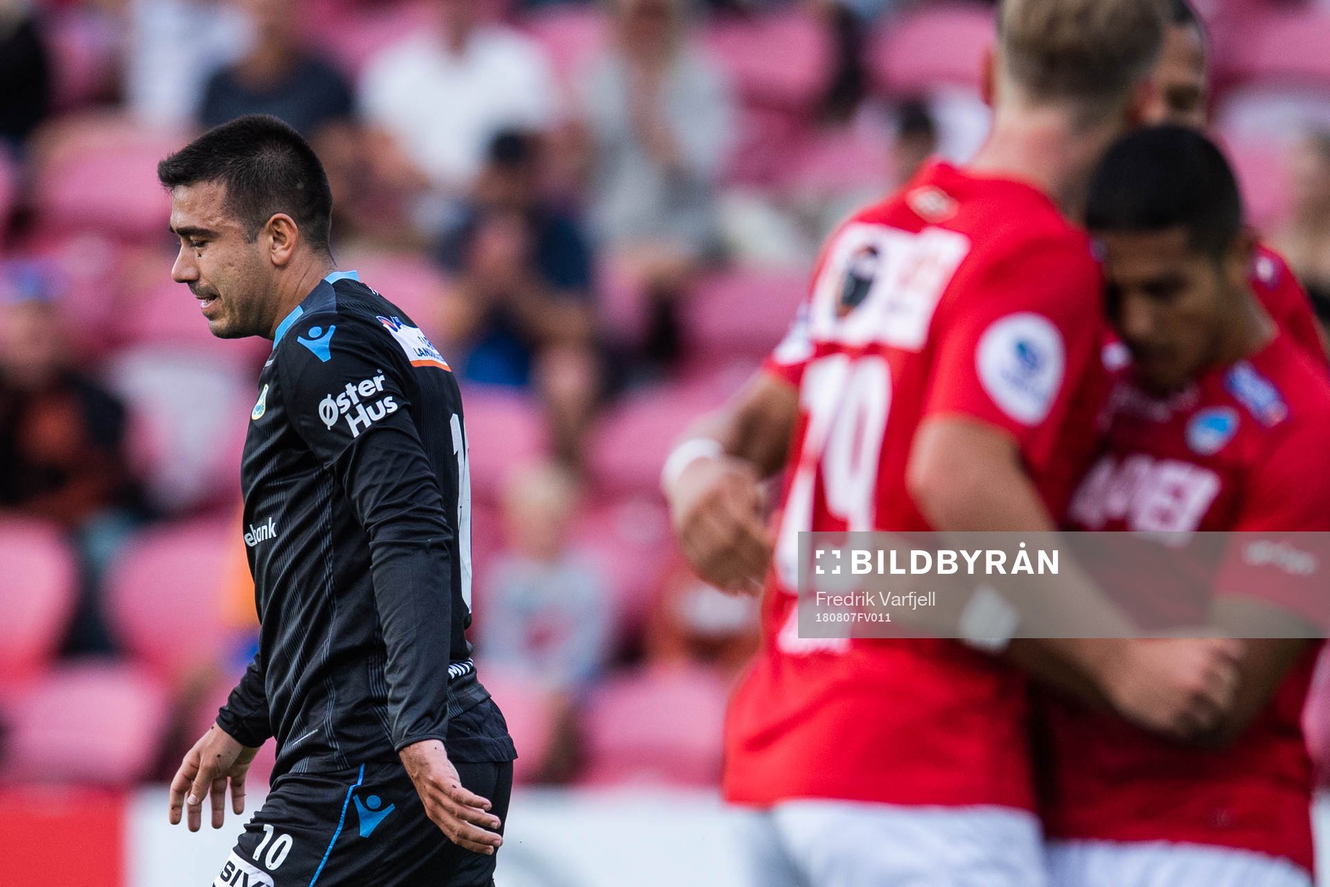Sanel Kapidzic of Sandnes Ulf looks dejected
