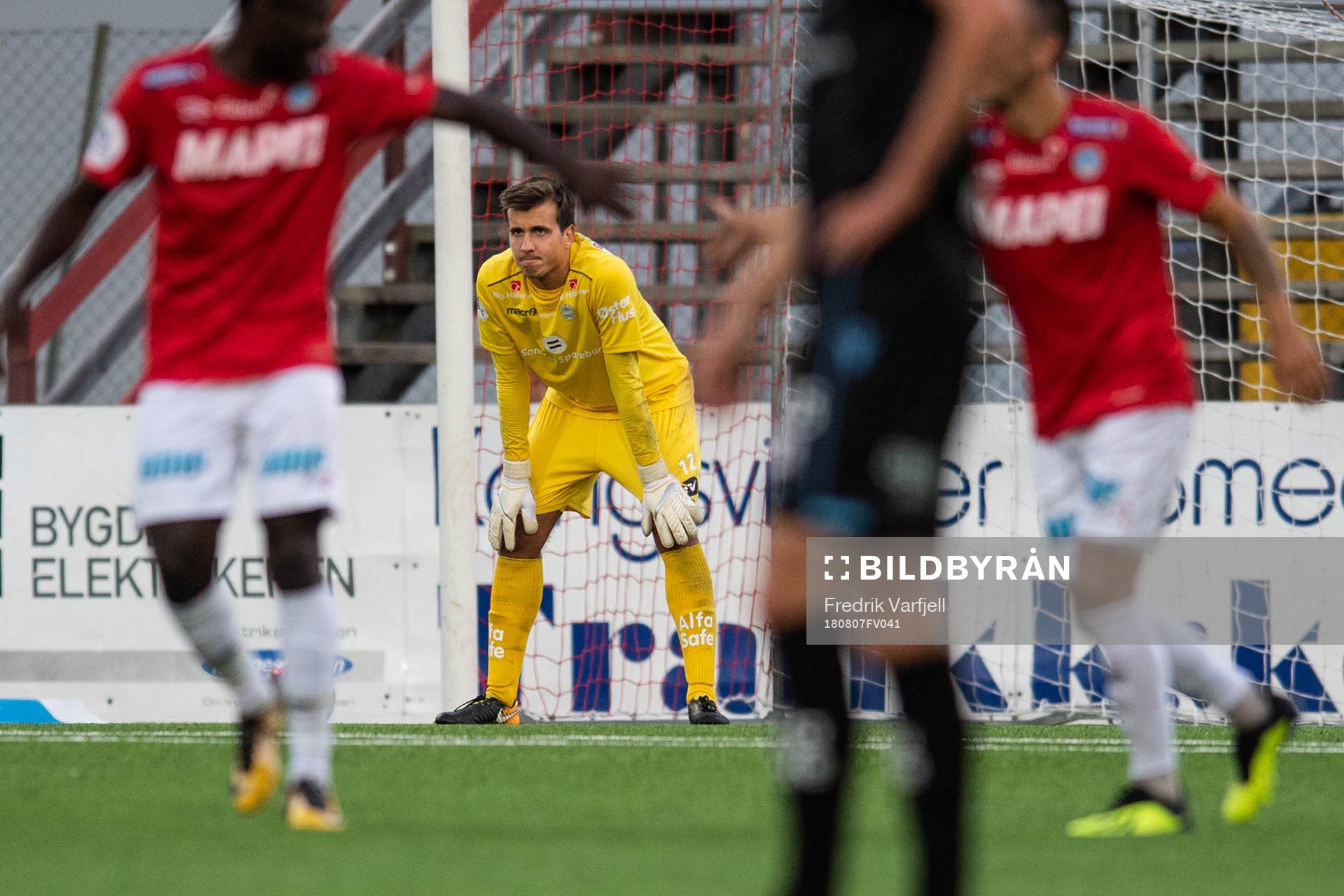 goalkeeper Deniss Korneiciks of Sandnes Ulf looks dejected
