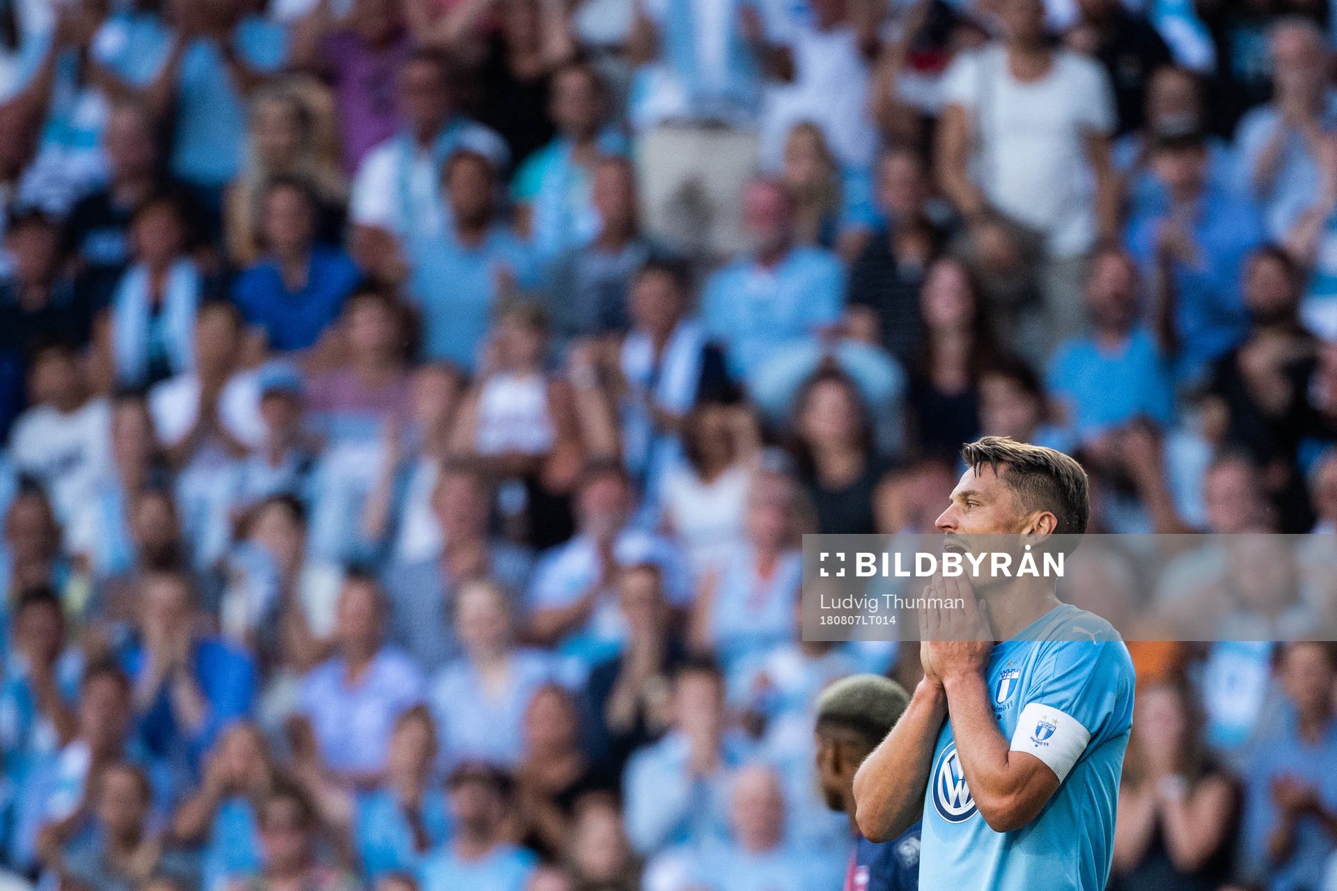 Markus Rosenberg of Malmö FF looks dejected