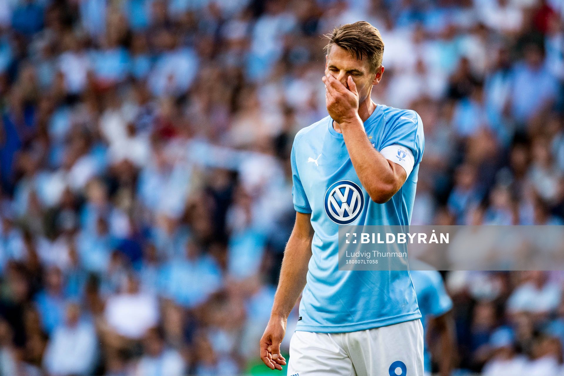 Markus Rosenberg of Malmö FF looks dejected
