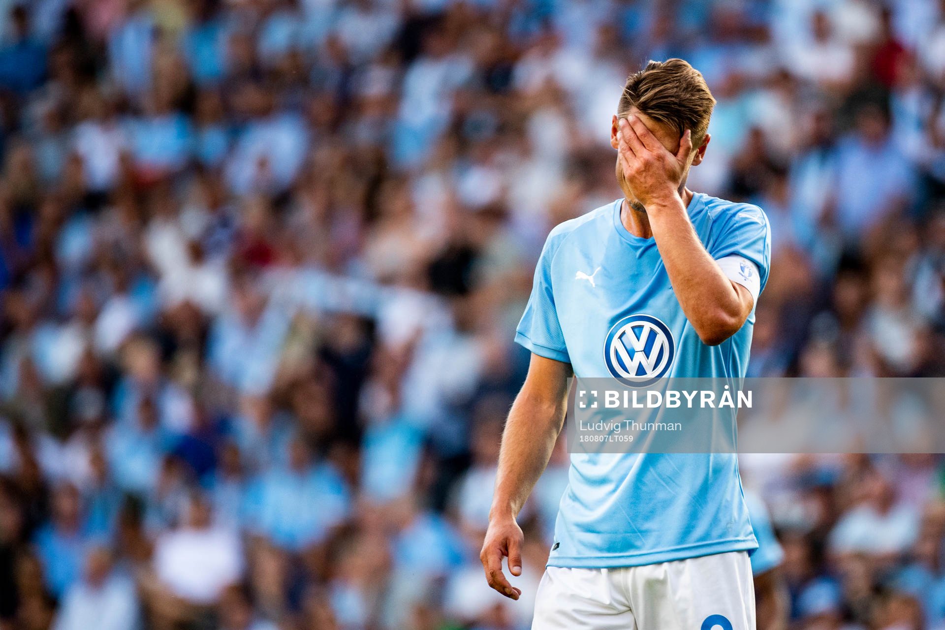 Markus Rosenberg of Malmö FF looks dejected