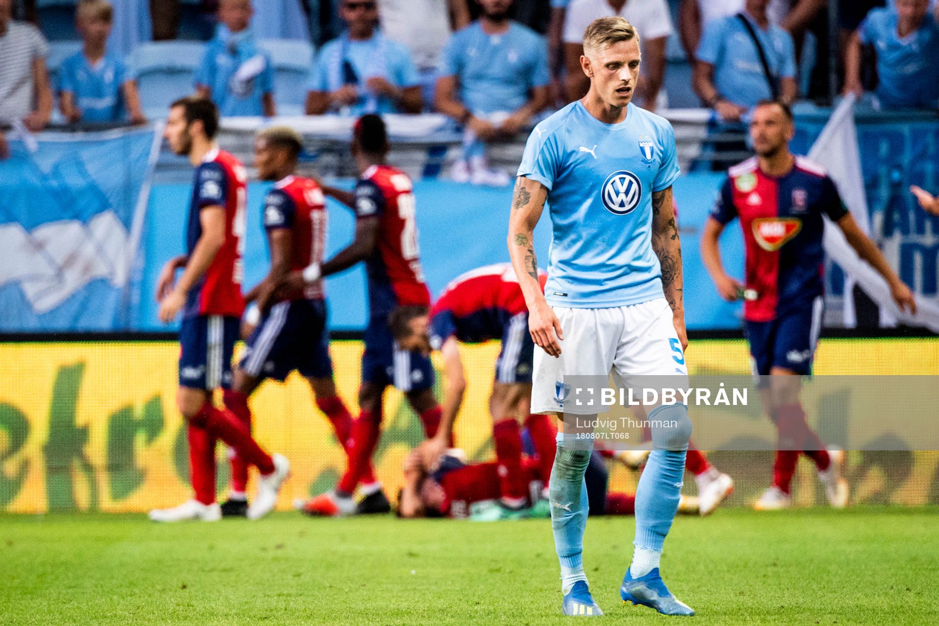 Sören Rieks of Malmö FF looks dejected