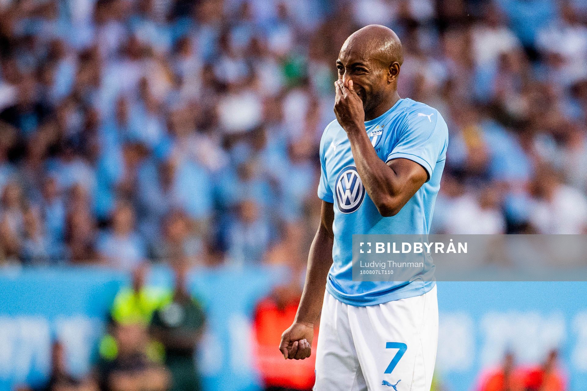 Fouad Bachirou of Malmö FF looks dejected