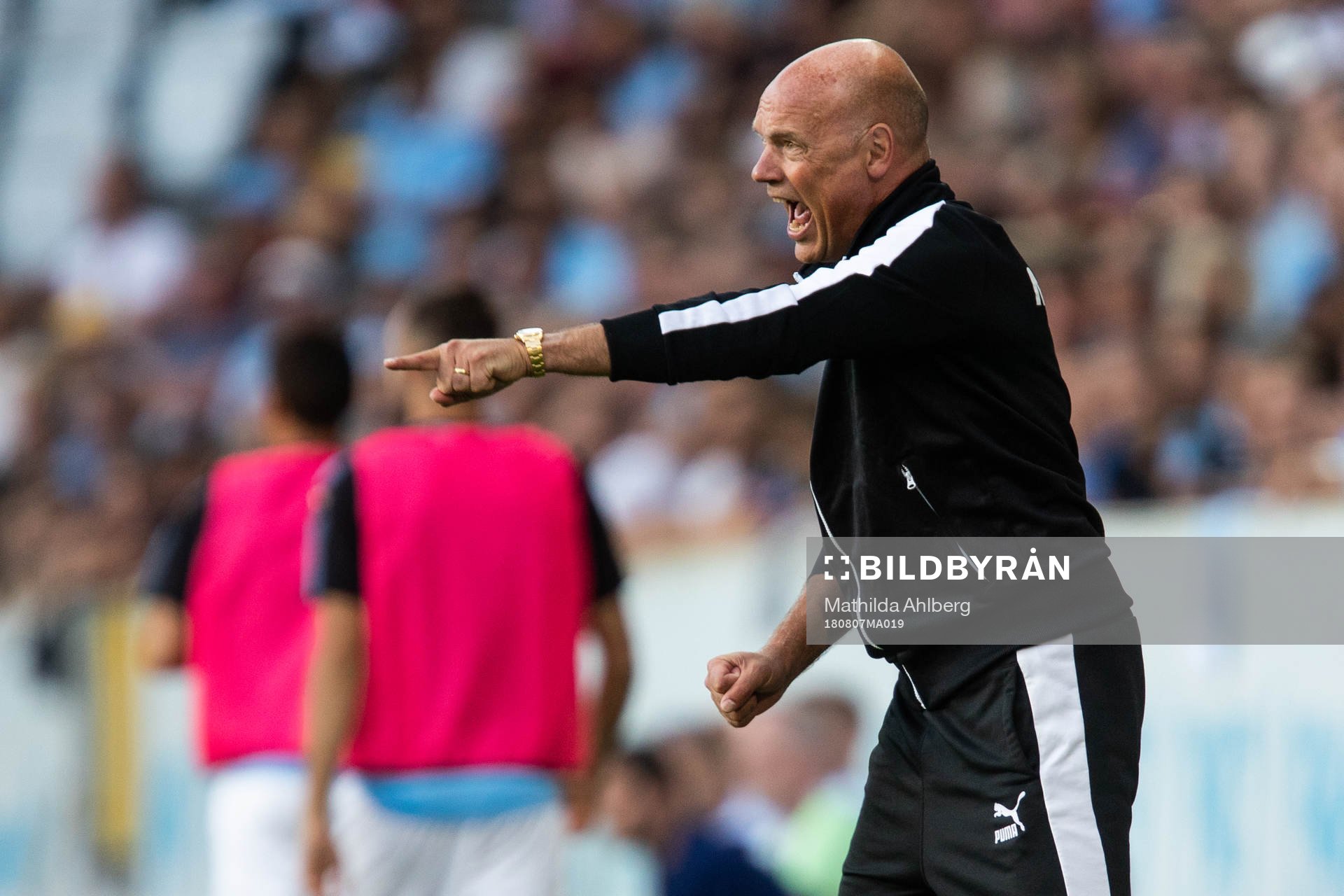 Head coach Uwe Rösler of Malmö FF reacts