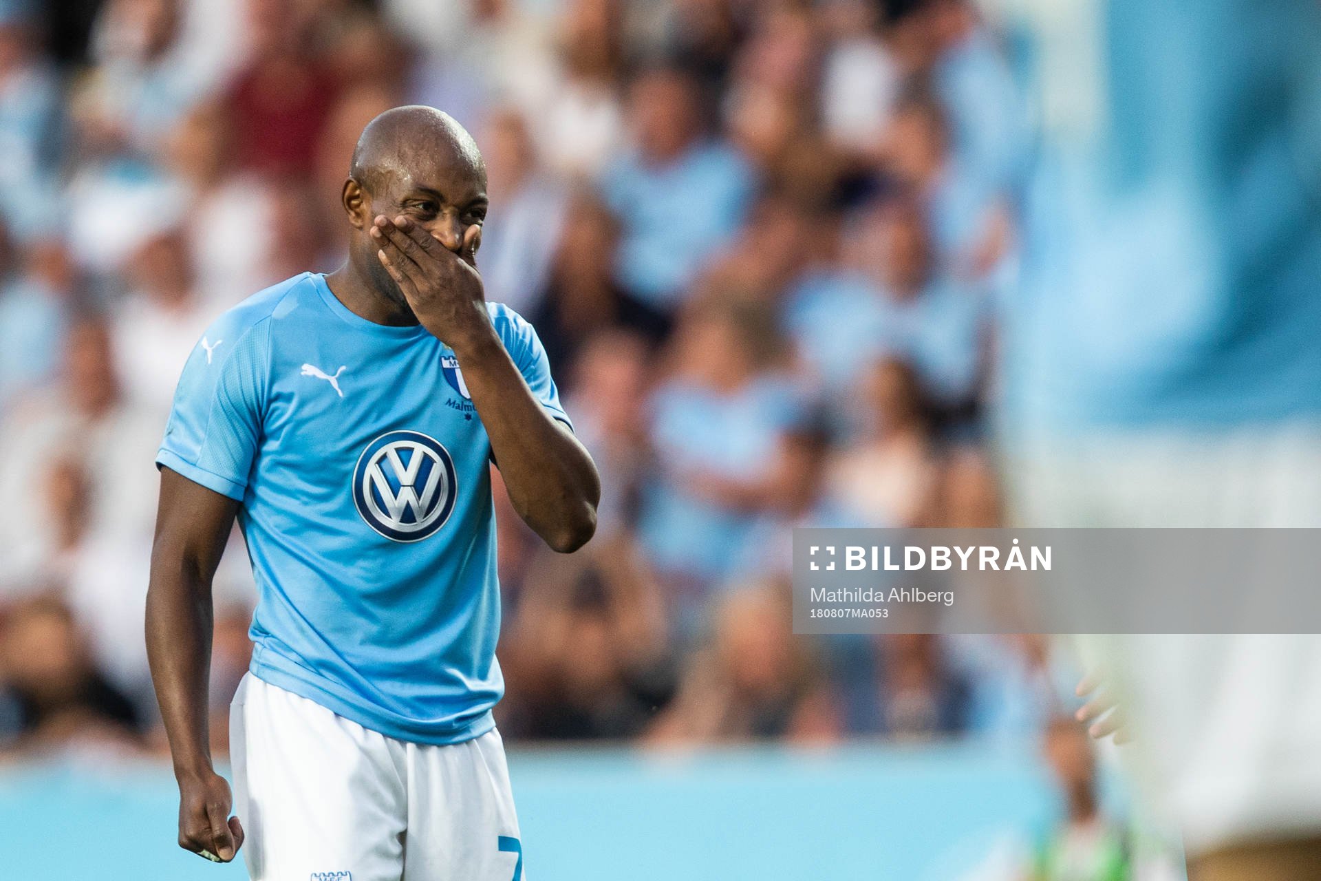 Fouad Bachirou of Malmö FF looks dejected