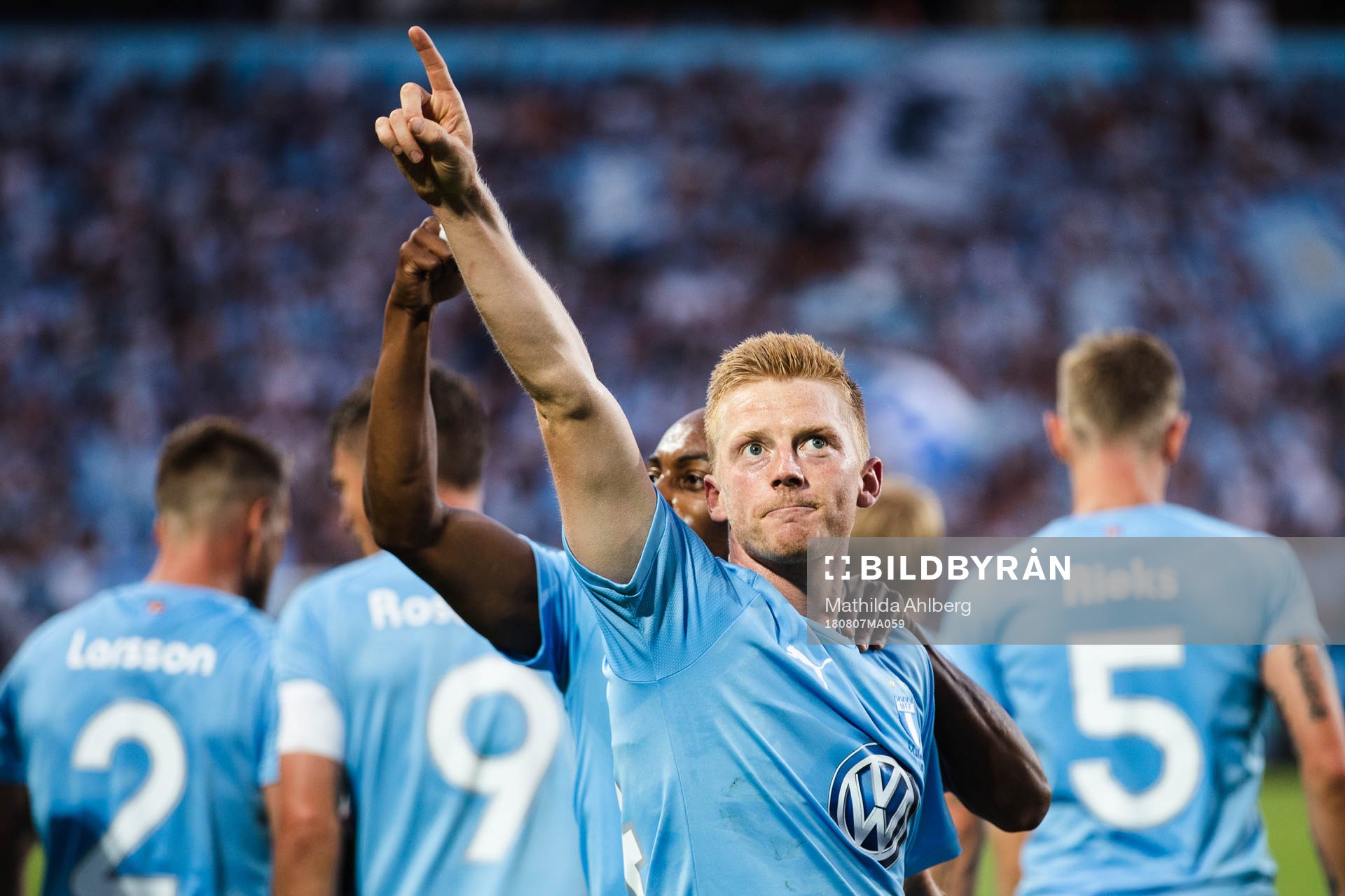 Anders Christiansen of Malmö FF celebrates