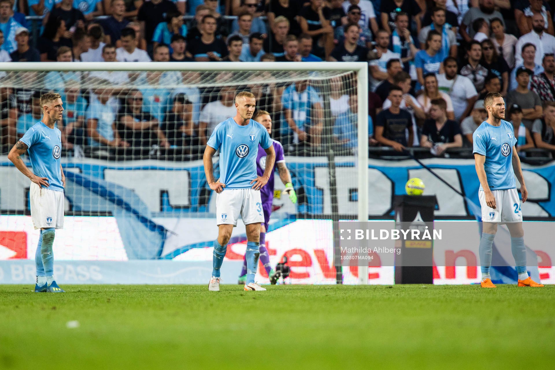 Franz Brorsson of Malmö FF looks dejected