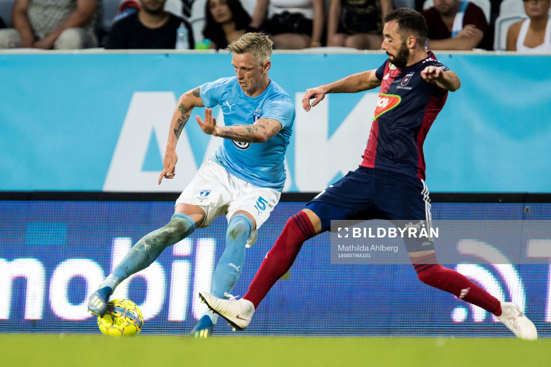Sören Rieks of Malmö FF and Attila Fiola of Vidi