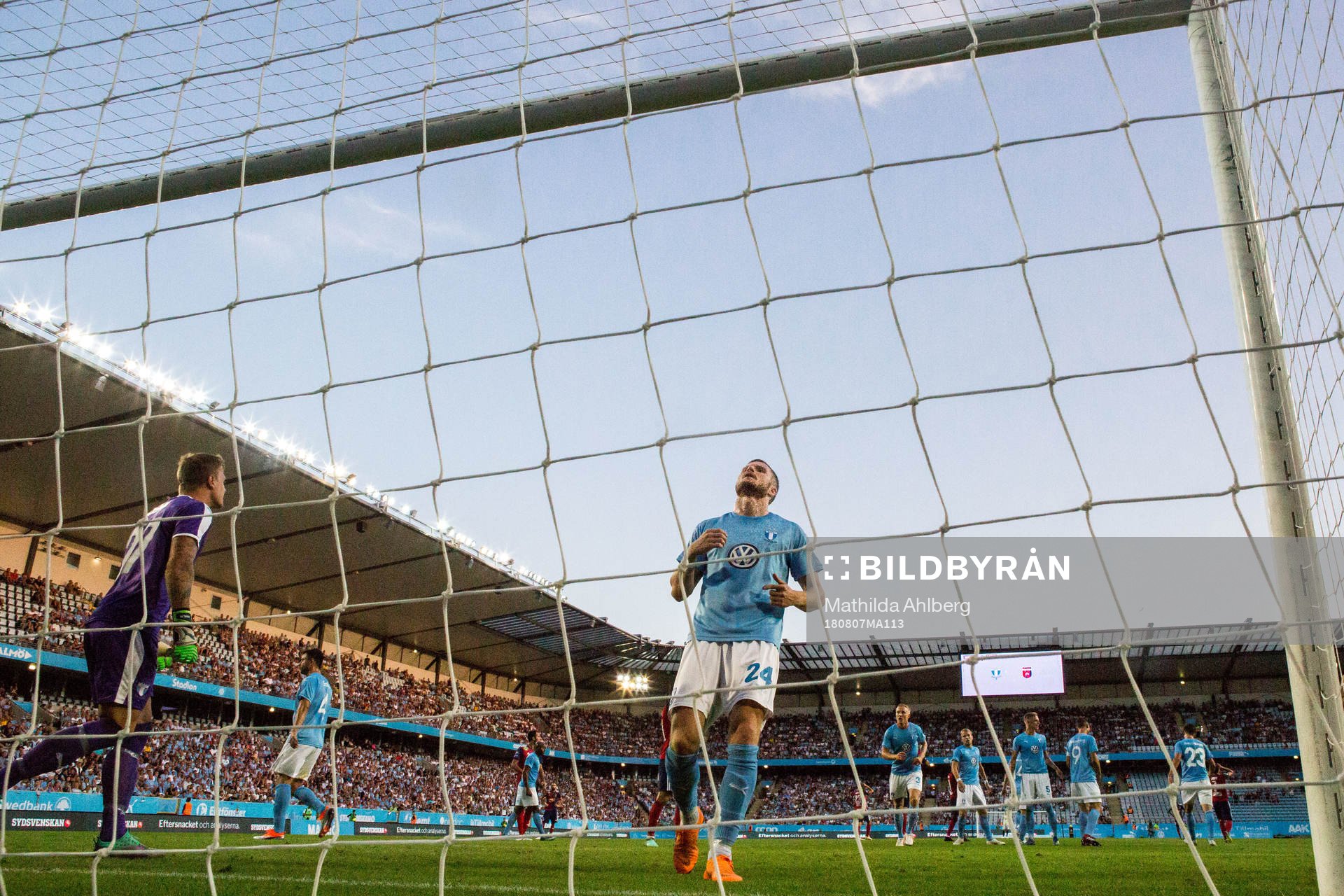 Lasse Nielsen of Malmö FF looks dejected