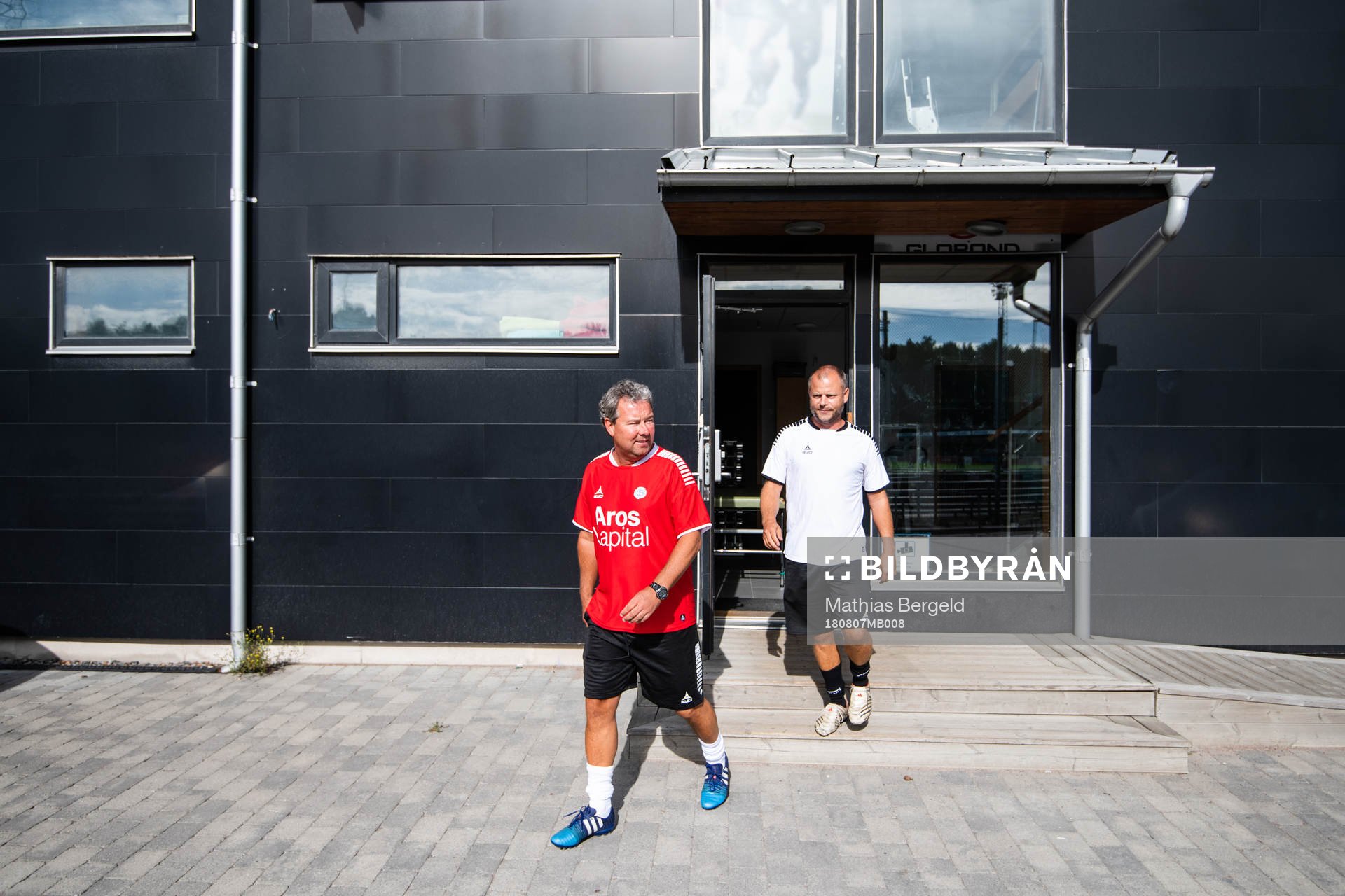 Tränare Stefan Rehn inför en träning med fotbollslaget Utsikten den 7 augusti 2018 i Göteborg.