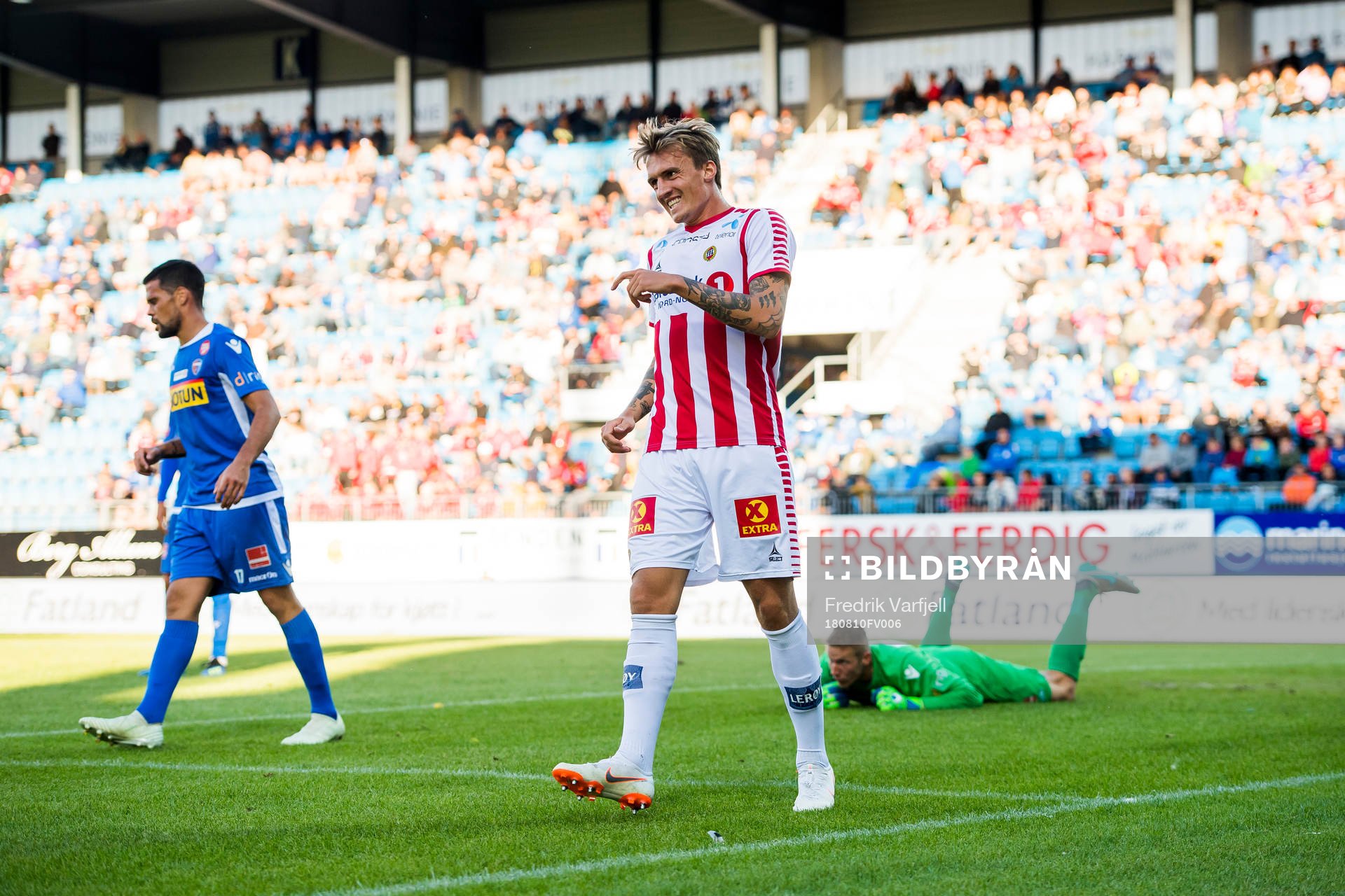 Runar Espejord of Tromsø reacts