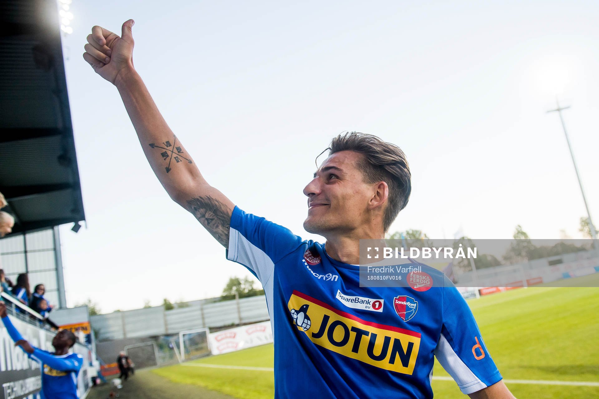 William Alibin Kurtovic of Sandefjord celebrates