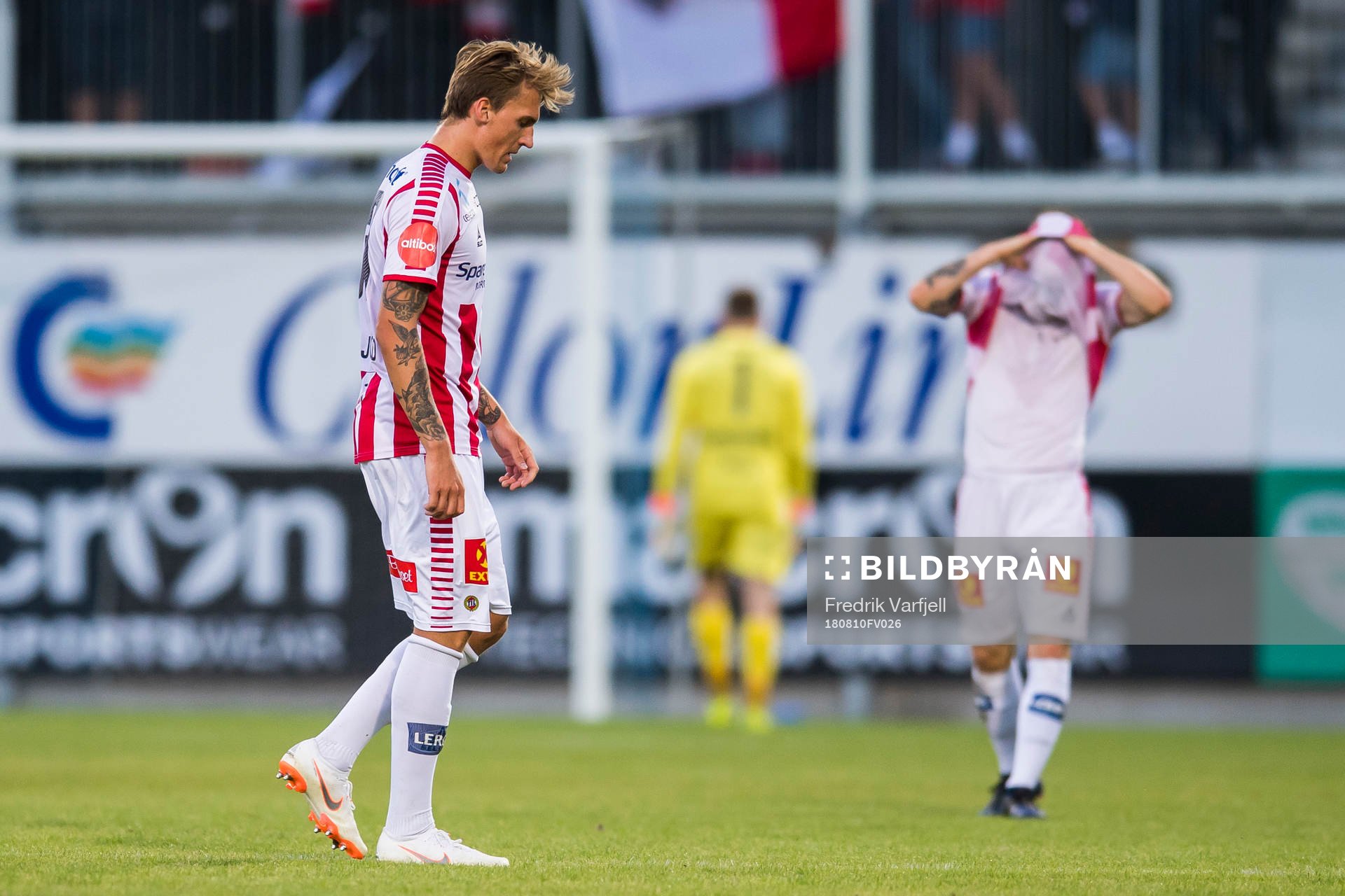 Runar Espejord of Tromsø looks dejected