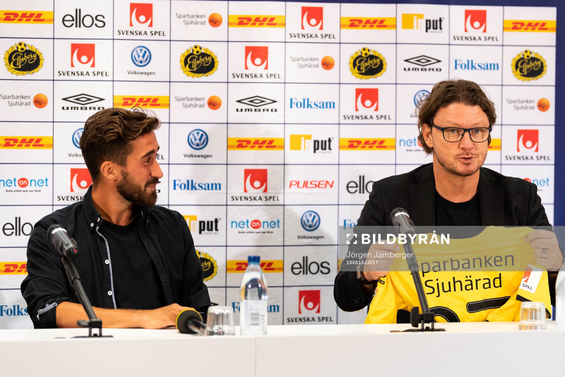 Elfsborgs klubbchef Stefan Andreasson och nyförvärvet